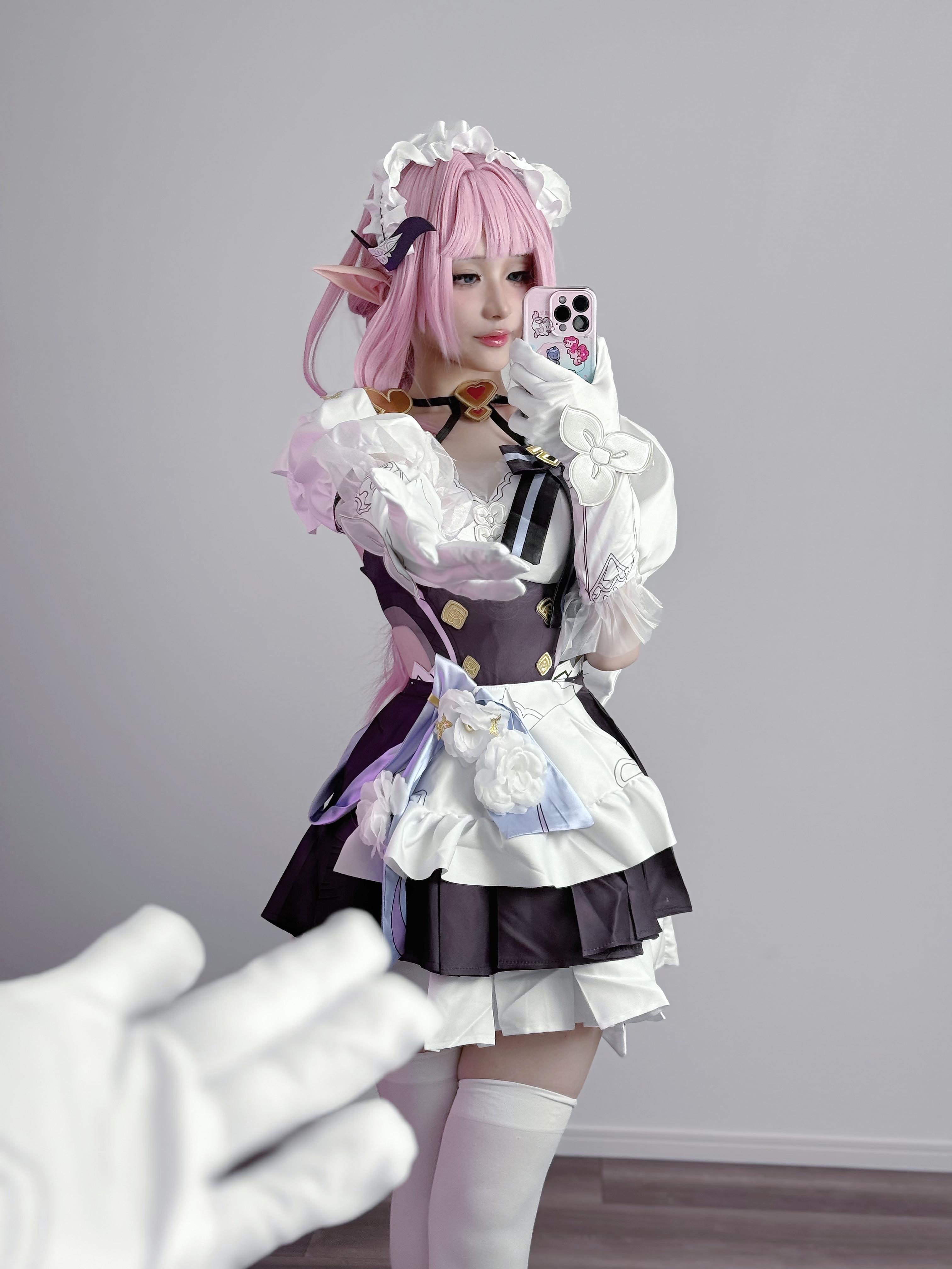 幼愛youmeko - Honkai Impact 3 Elysia trang phục hầu gái 20P