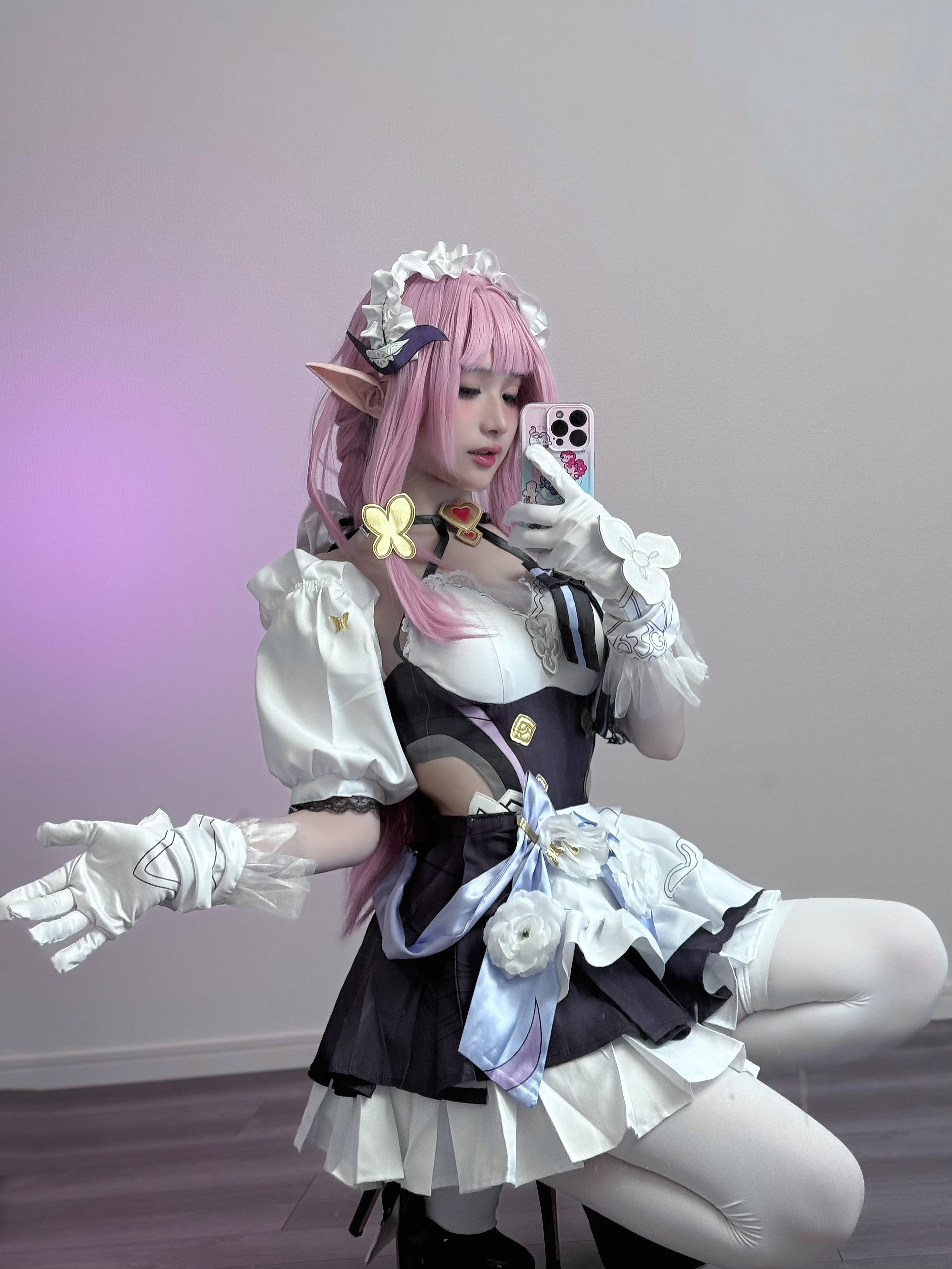 幼愛youmeko - Honkai Impact 3 Elysia trang phục hầu gái 20P