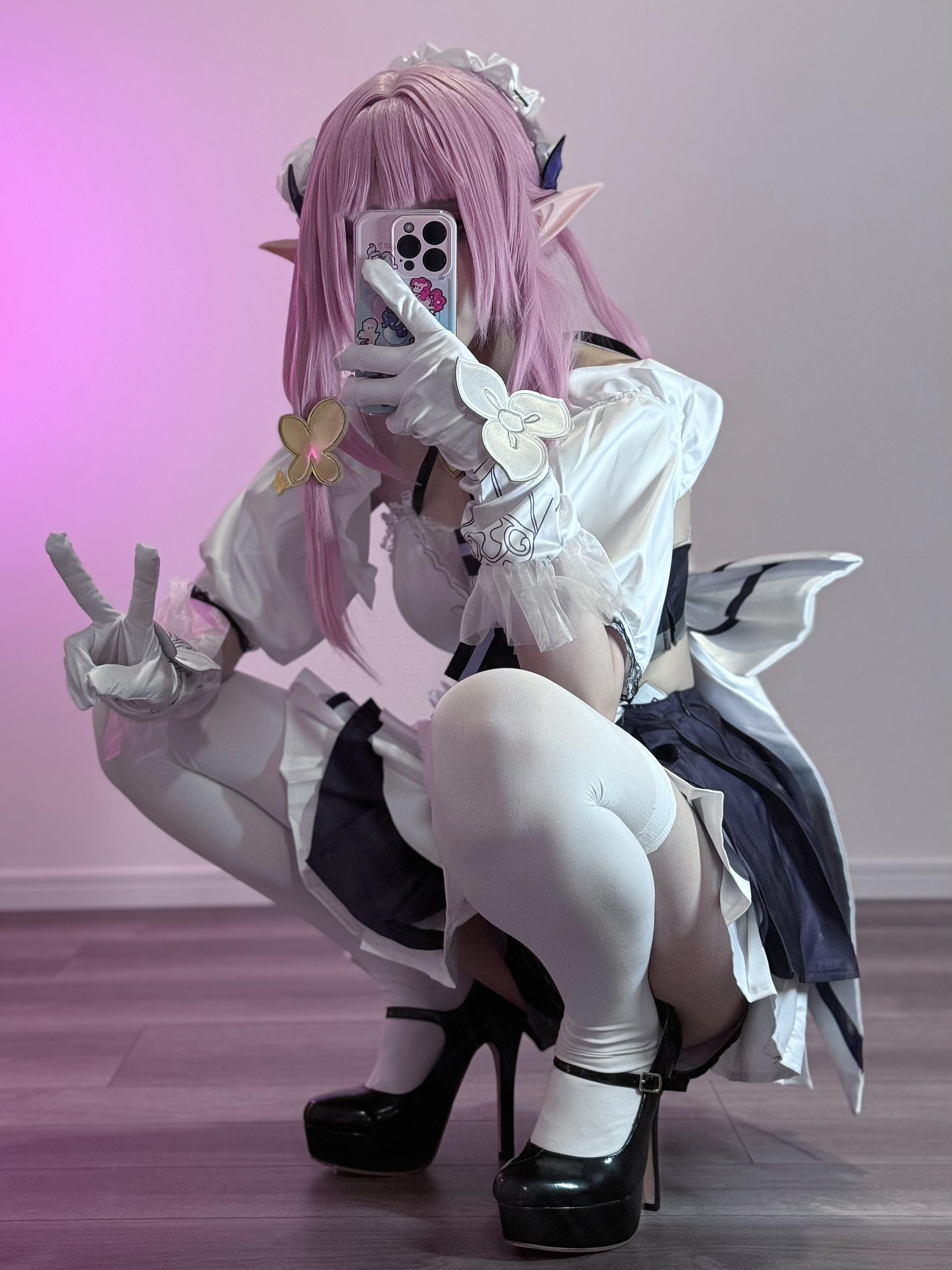 幼愛youmeko - Honkai Impact 3 Elysia trang phục hầu gái 20P