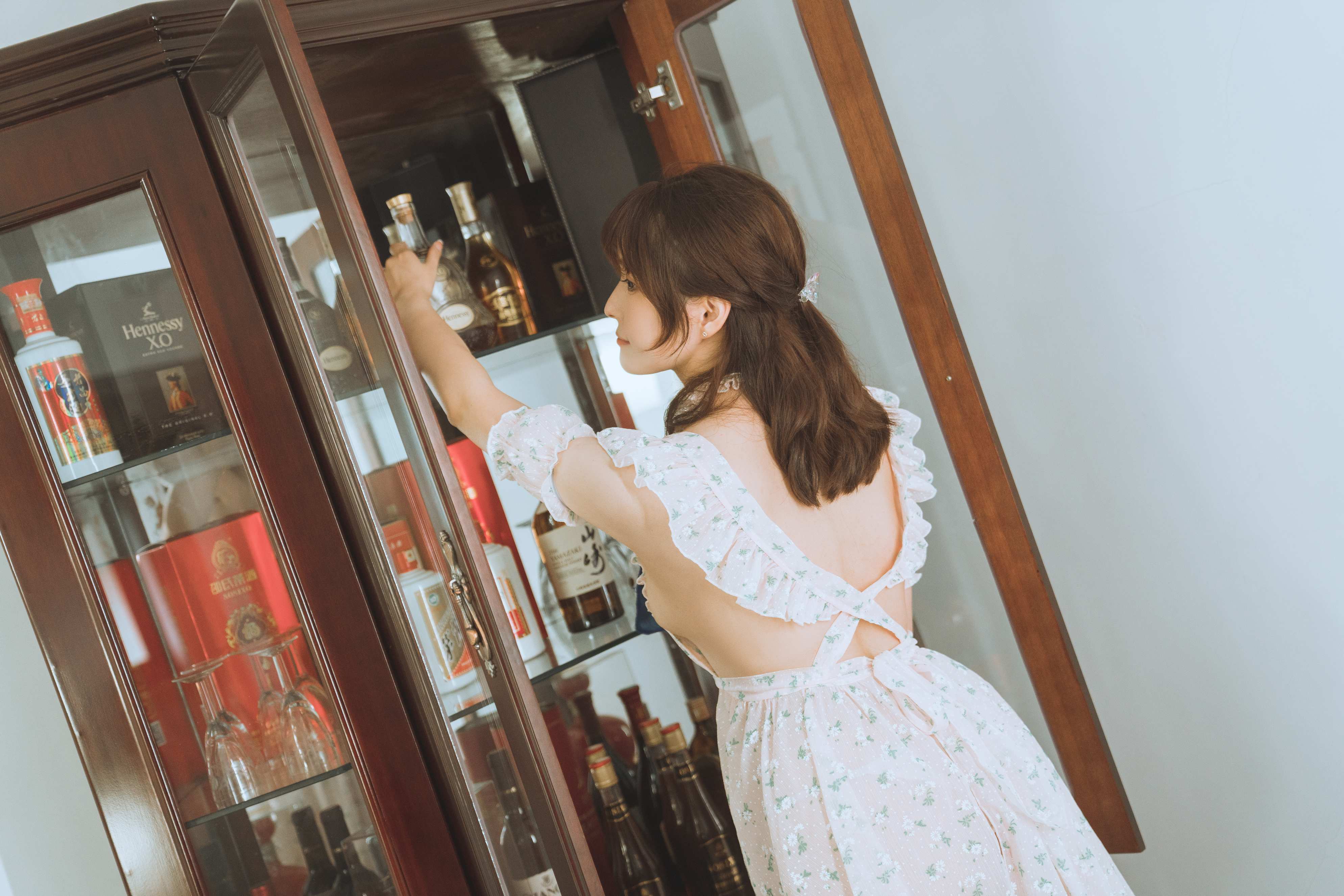 夏夏子 - 花柄エプロン55P