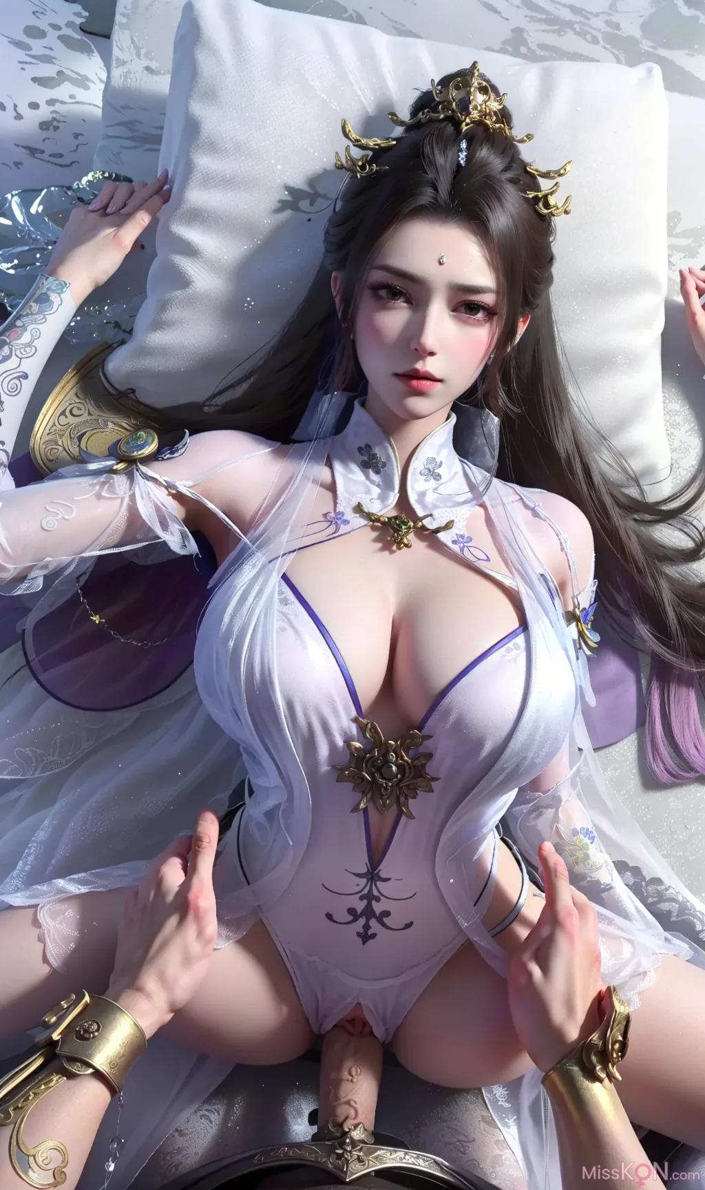 AI Generated] Lady + Lady Page Game Version [Ink Marks] (178 photos)