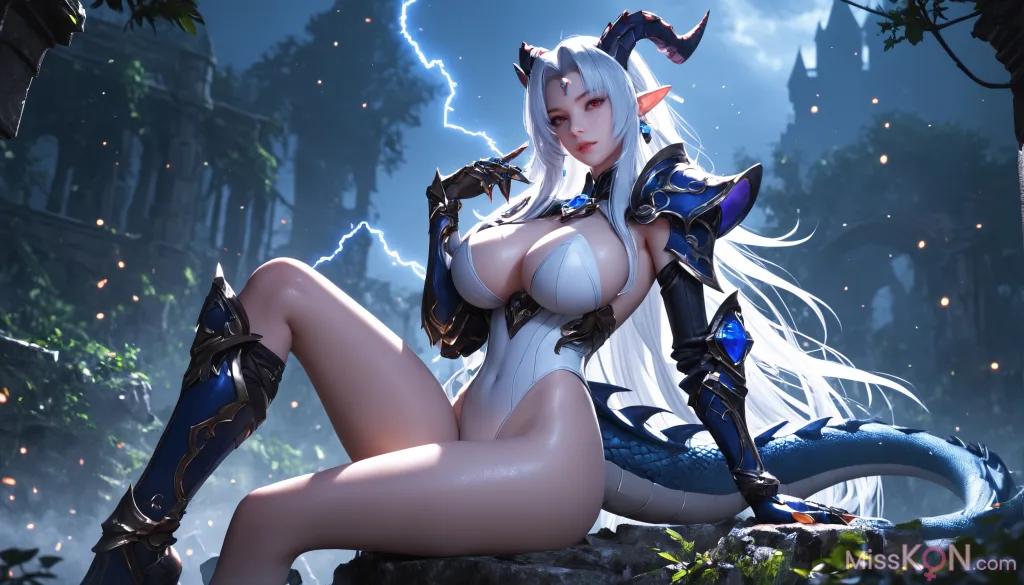 AI Generated] 龙娘【墨迹】 (146 รูปภาพ)