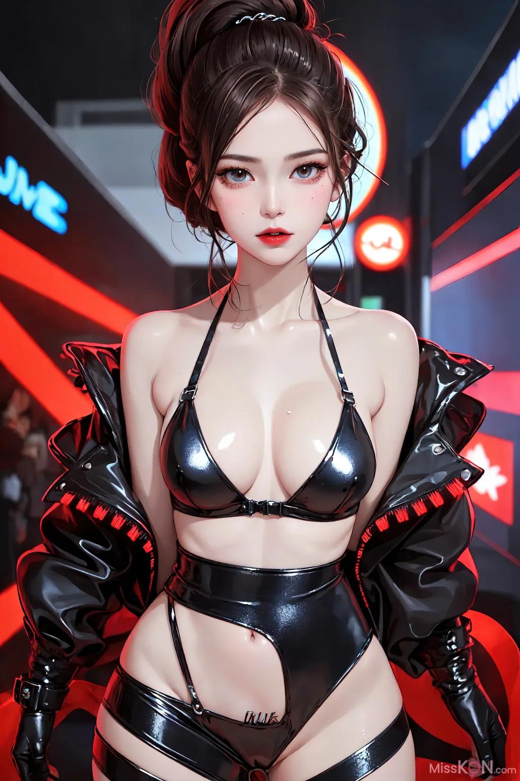 AI生成] サイバー少女【墨跡】 (150枚の写真)
