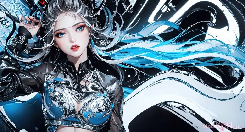 [AI Generated] 赛博少女【墨迹】 (150 photos)