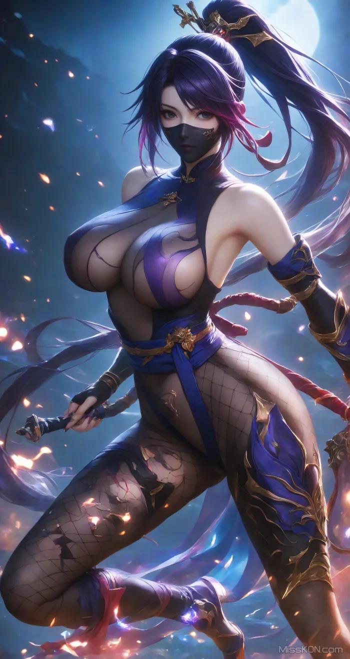 สร้างโดย AI] 女忍者【墨迹】 (57 รูป)