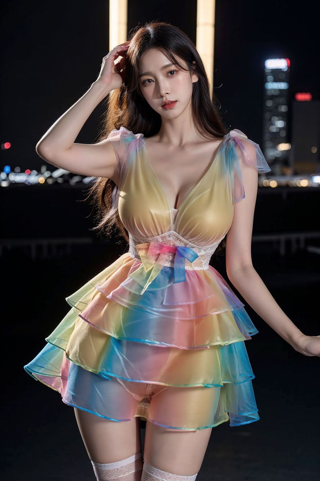 AI生成擬實畫風-彩虹服 (74 張照片)