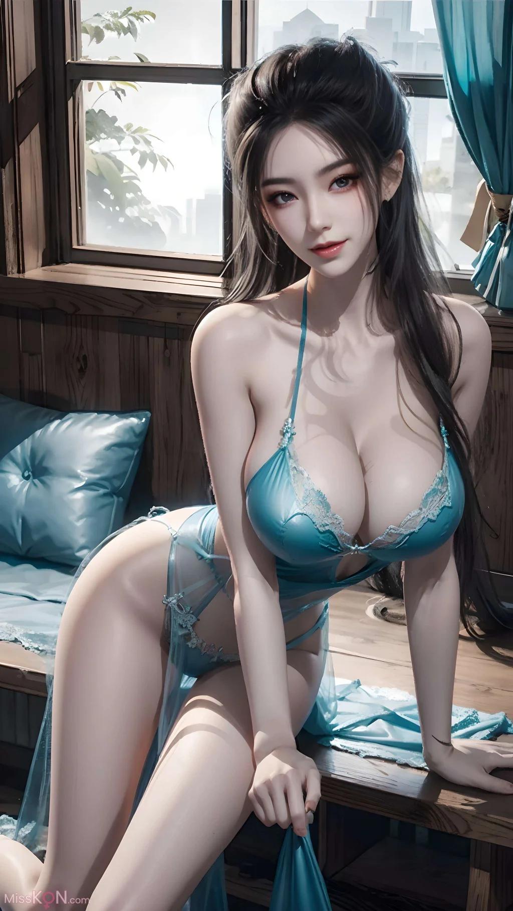 AI Generated Yan Ling Ji Green Underwear (68 photos)