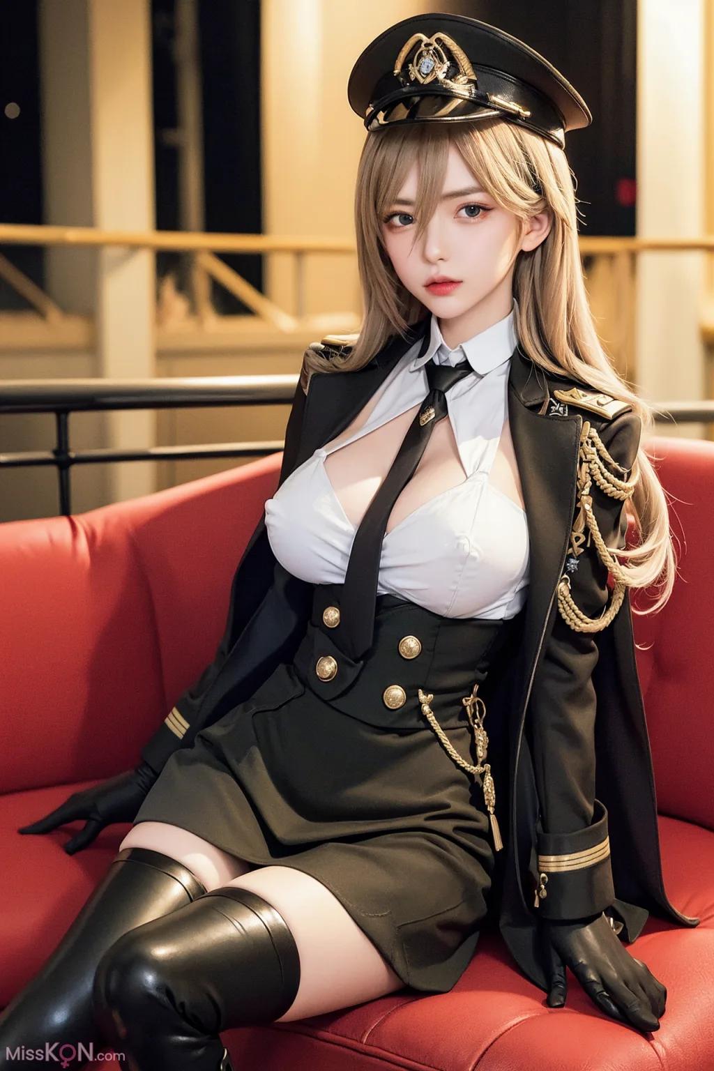 AI生成]AI美女制服軍官圖集 (54 張照片)