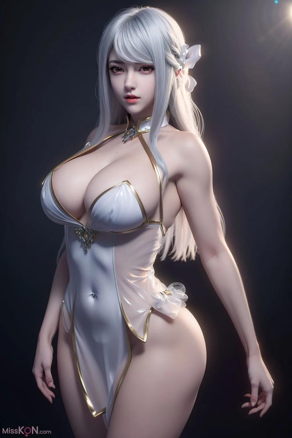 [AI Generated] 国漫白樱清秀可人 (48 photos)