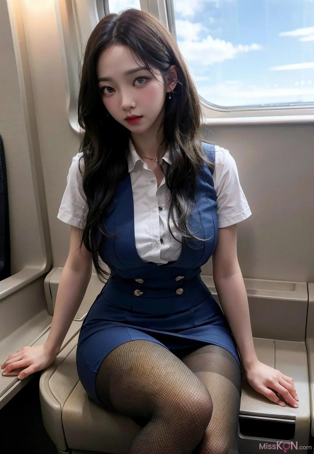 AI สร้าง] ชุดพนักงานต้อนรับบนเครื่องบินสไตล์เกาหลี จากความบริสุทธิ์ไปสู่ความเย้ายวน (192 ภาพ)