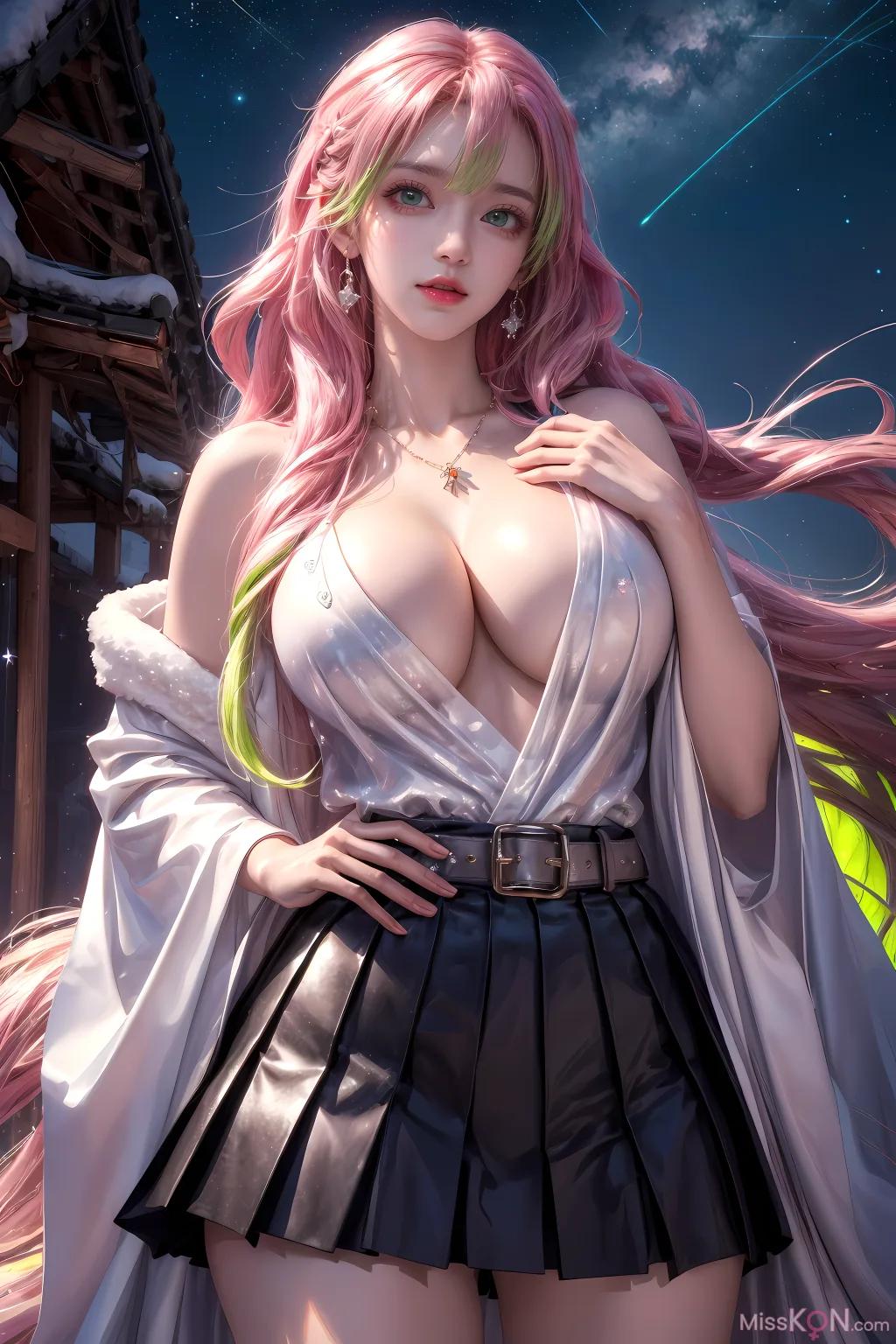 AI สร้าง] คุซัน:  鬼滅之刃-甘露寺蜜璃 (ภาพถ่าย 24 ภาพ)