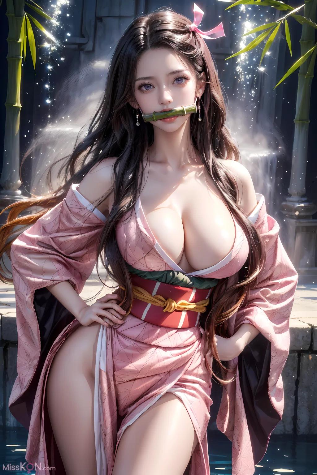 인공지능 생성 | 煉獄杏寿郎: 귀멸의 칼날-禰豆子 (44장 사진)