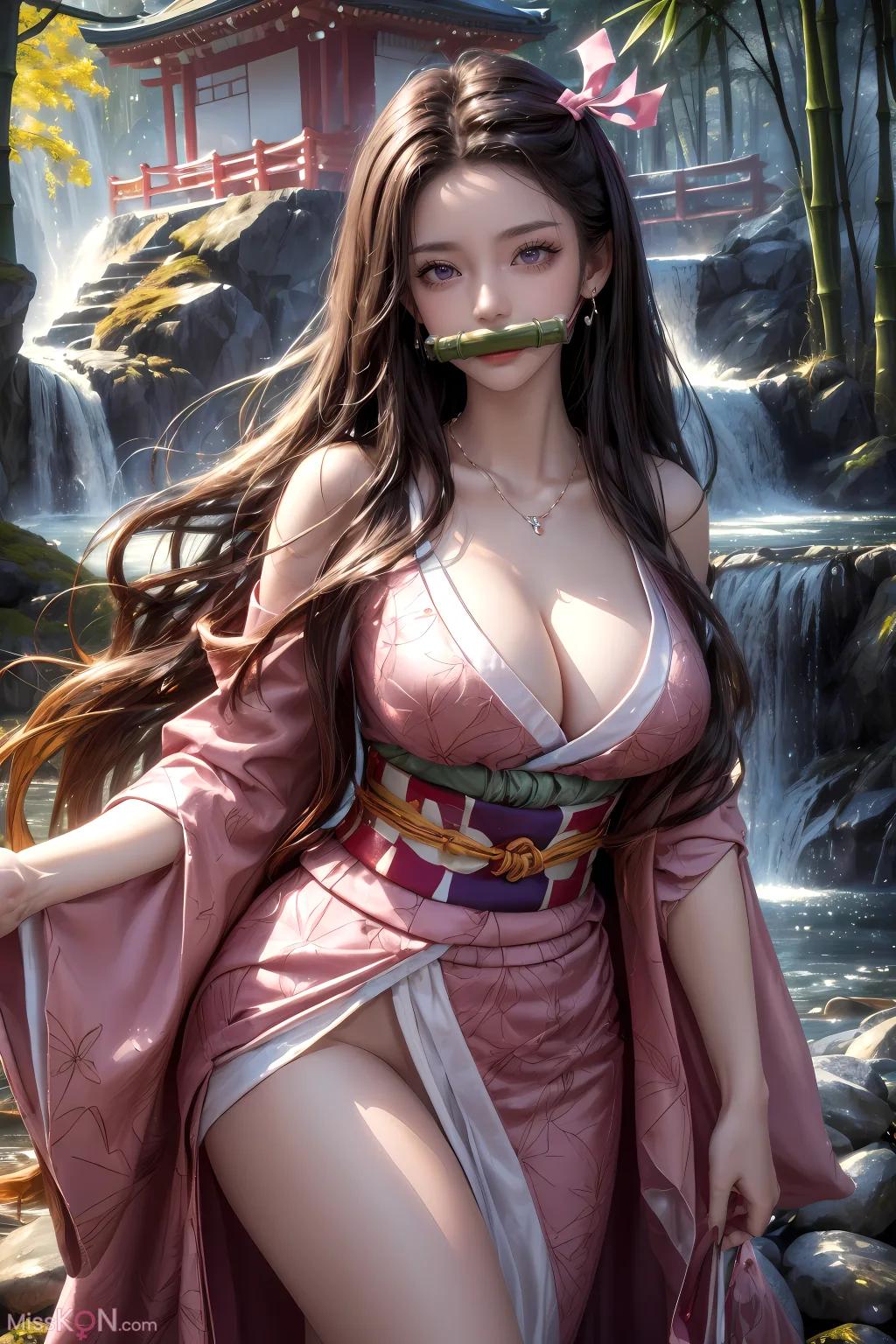 인공지능 생성 | 煉獄杏寿郎: 귀멸의 칼날-禰豆子 (44장 사진)