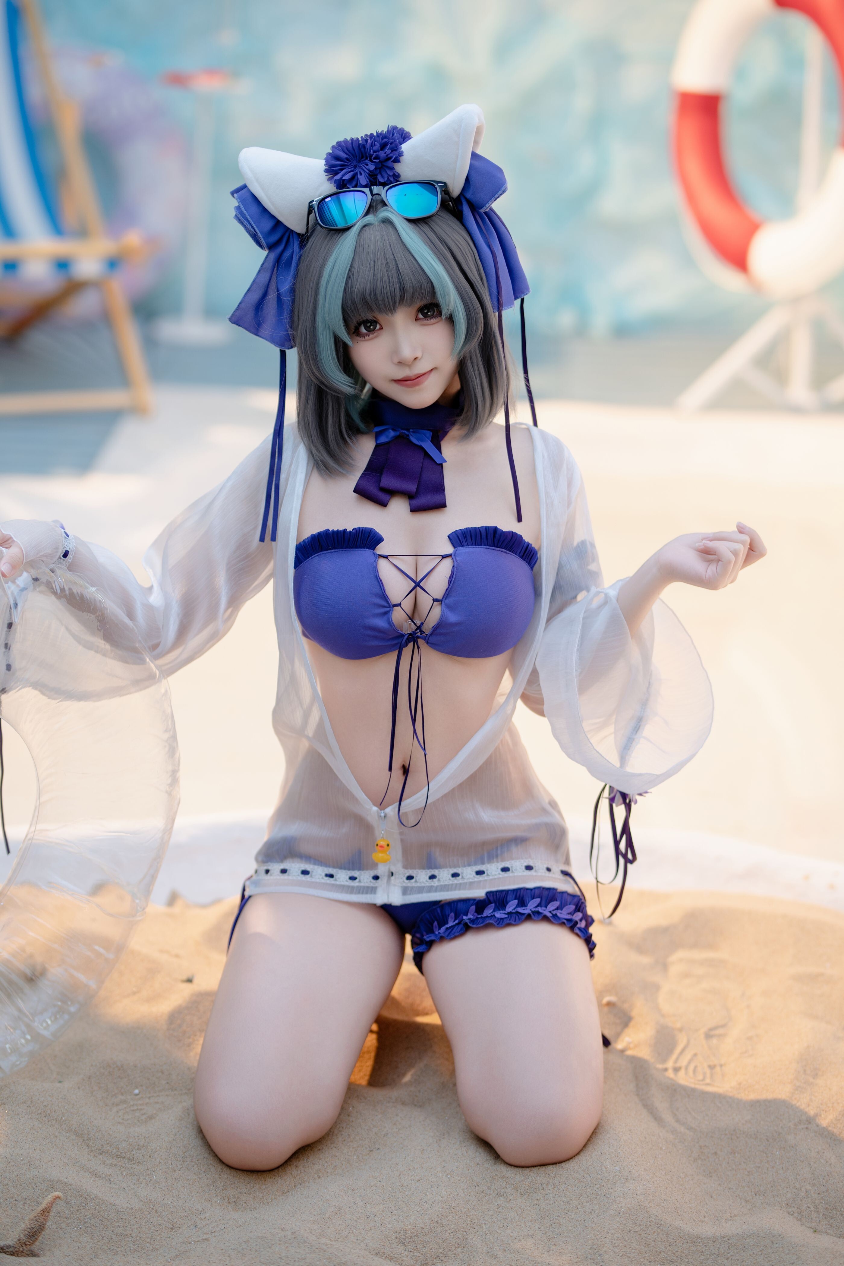 Bangni邦尼 - 泳装柴郡 Cosplay