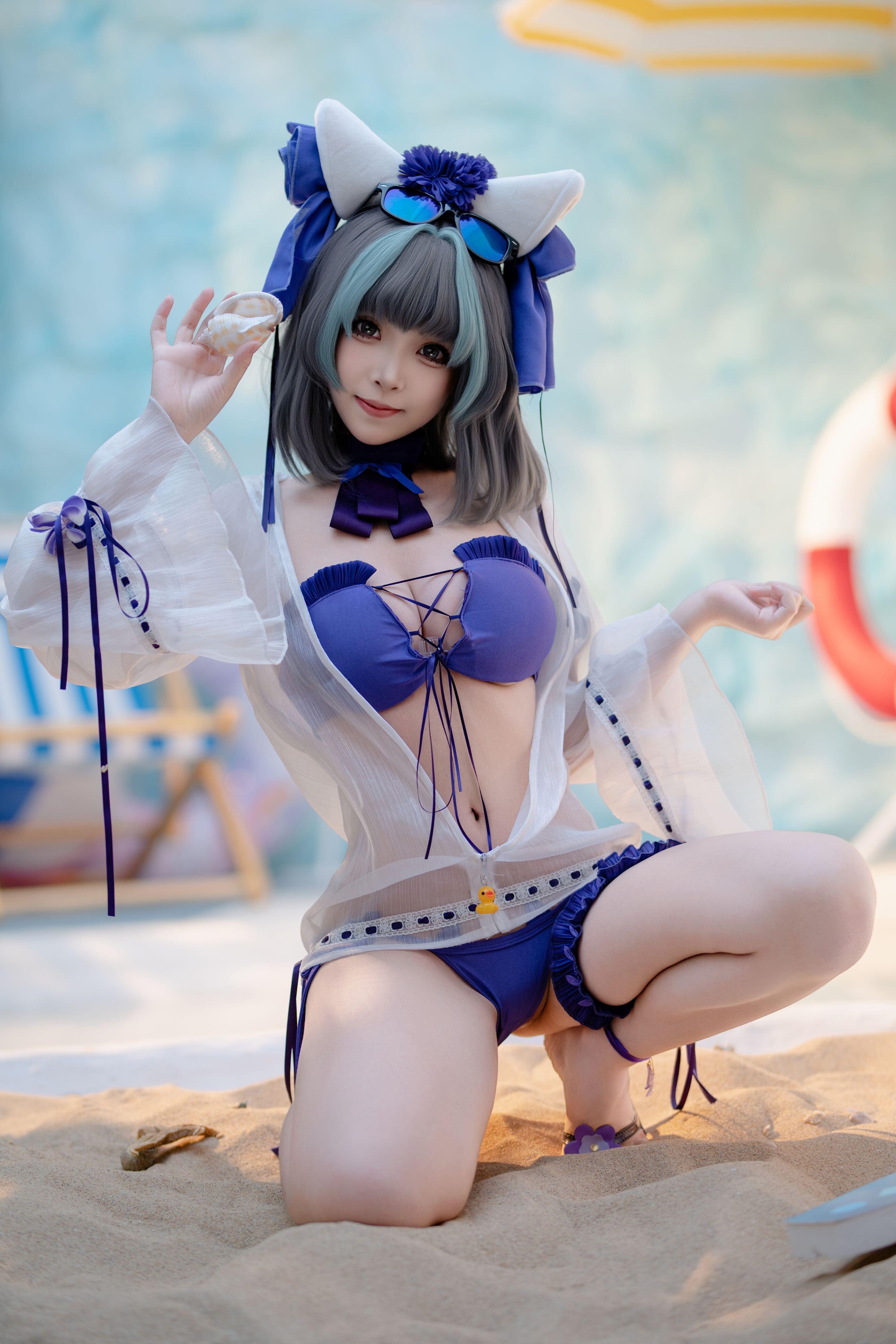 Bangni邦尼 - 泳装柴郡 Cosplay