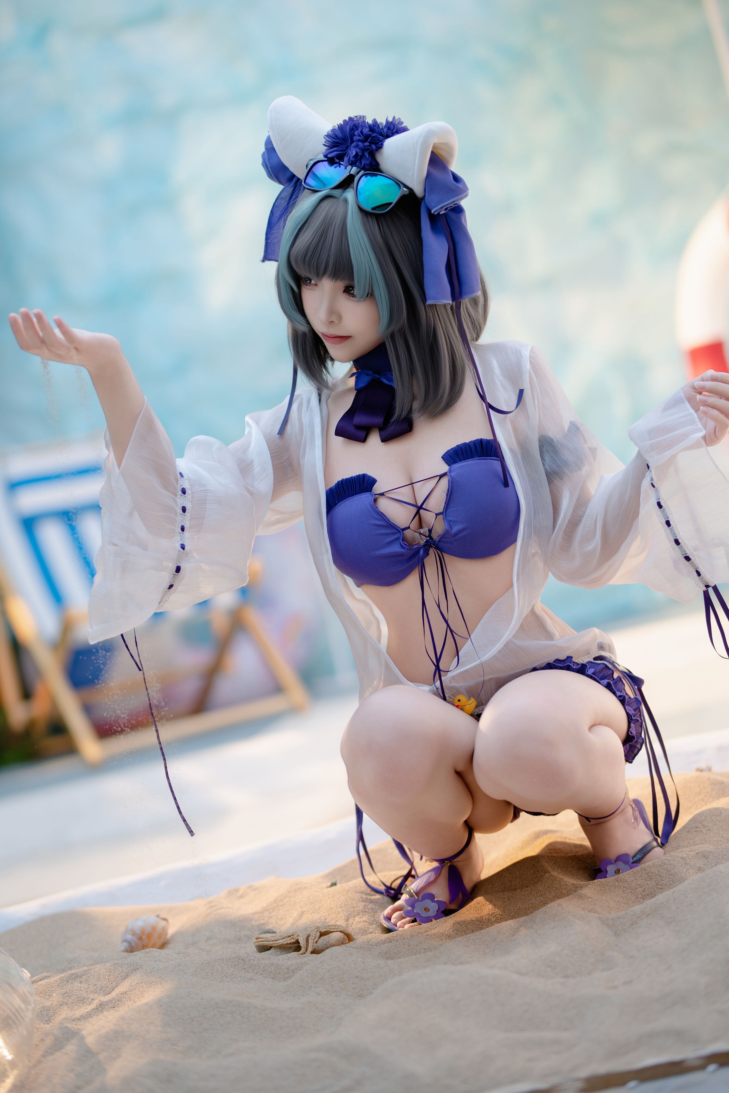 Bangni邦尼 - 泳装柴郡 Cosplay