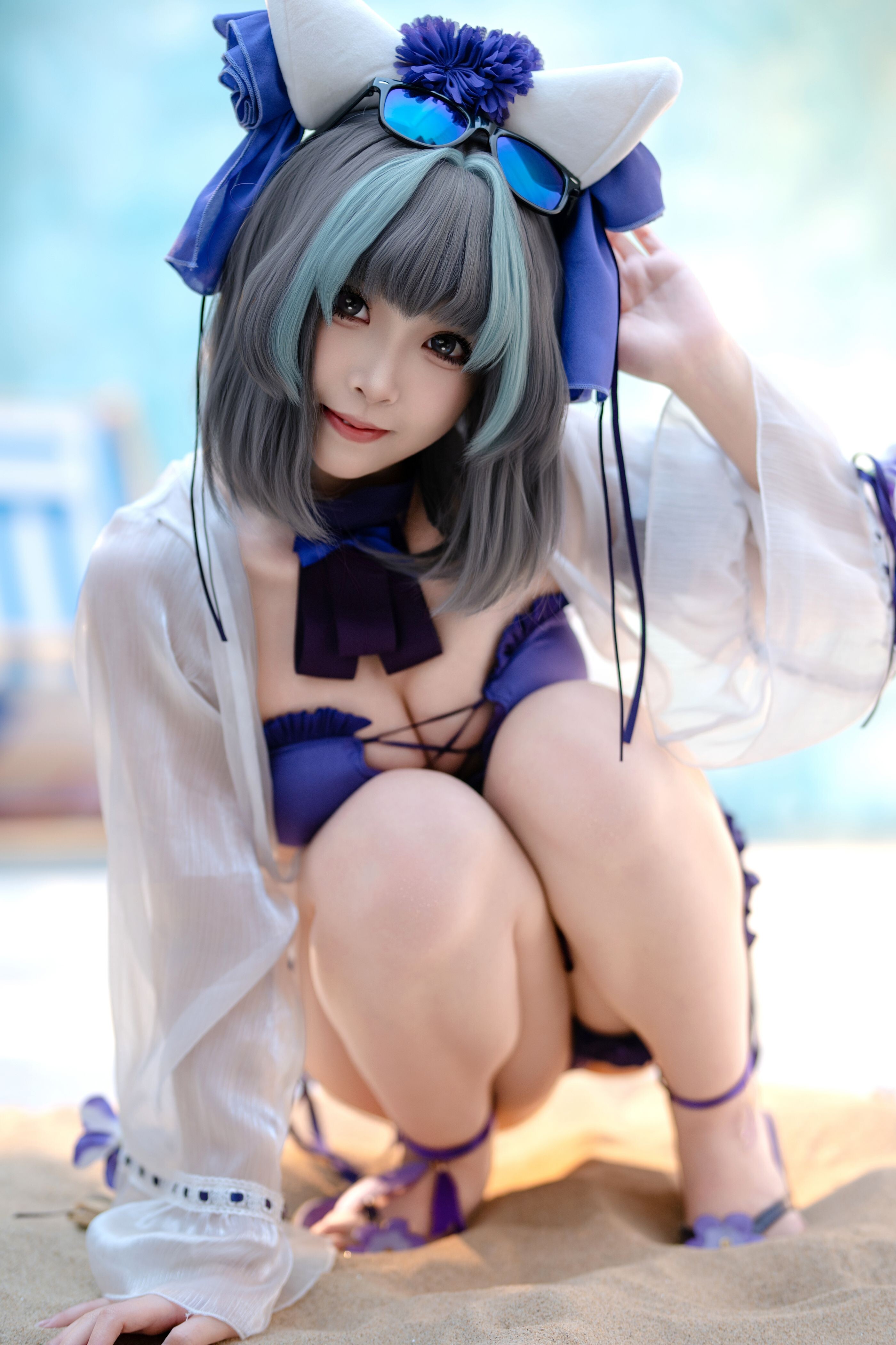 Bangni邦尼 - 泳装柴郡 Cosplay