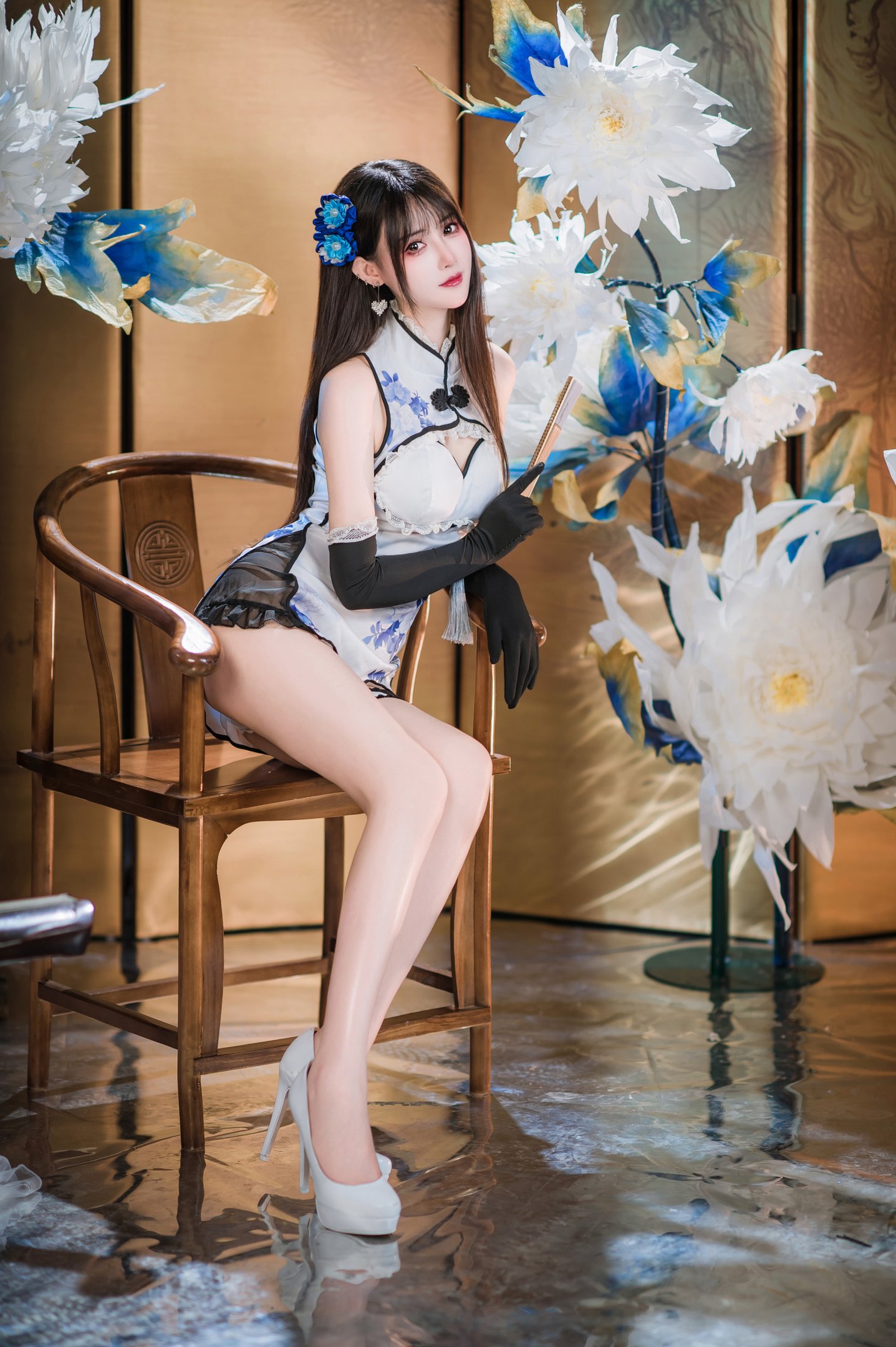 羽生三未 - 瓶儿 青花瓷旗袍