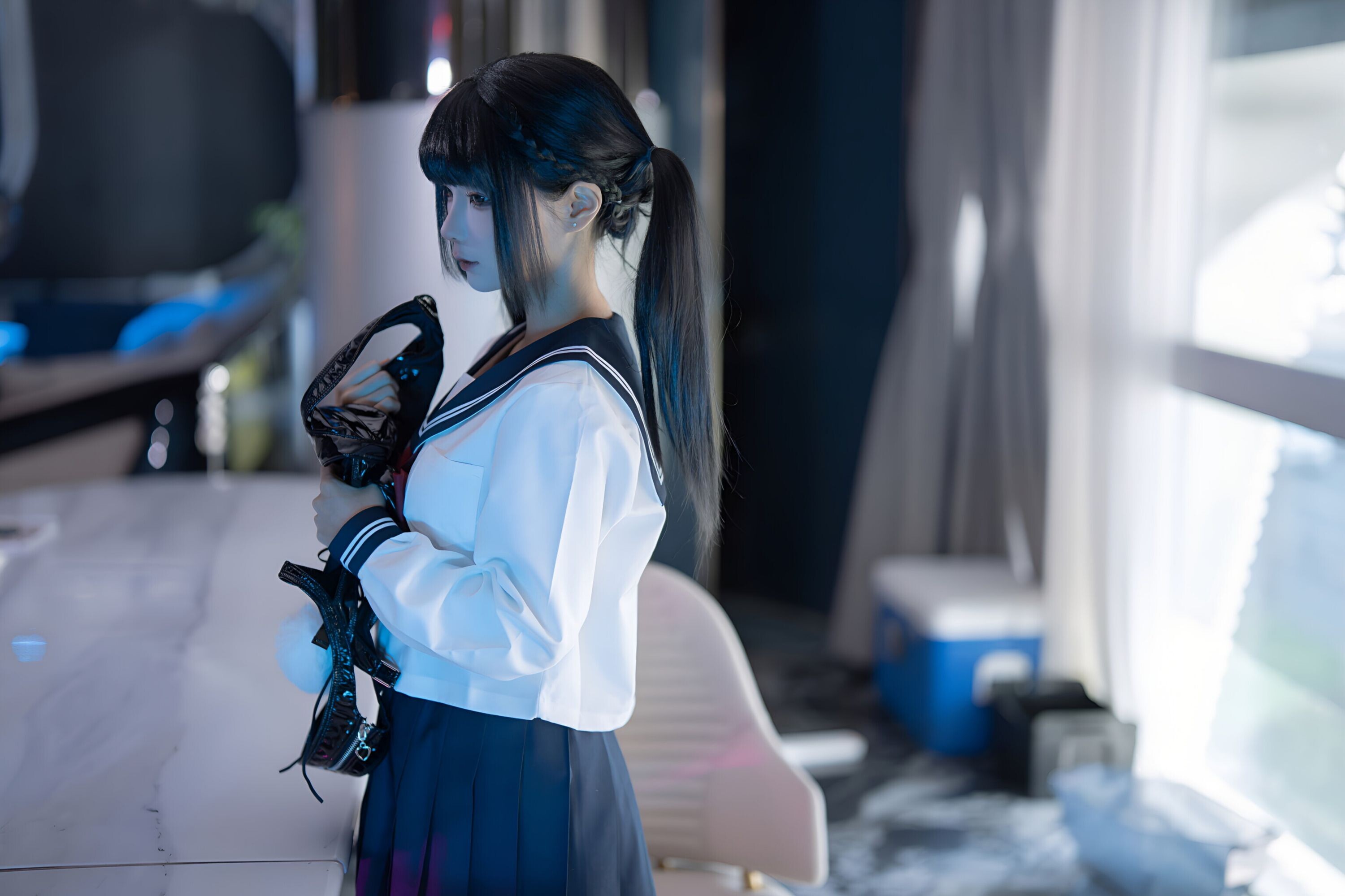 ชุดภาพยูนิฟอร์ม Chun Momo School Junior Part-Time Job 136P1V