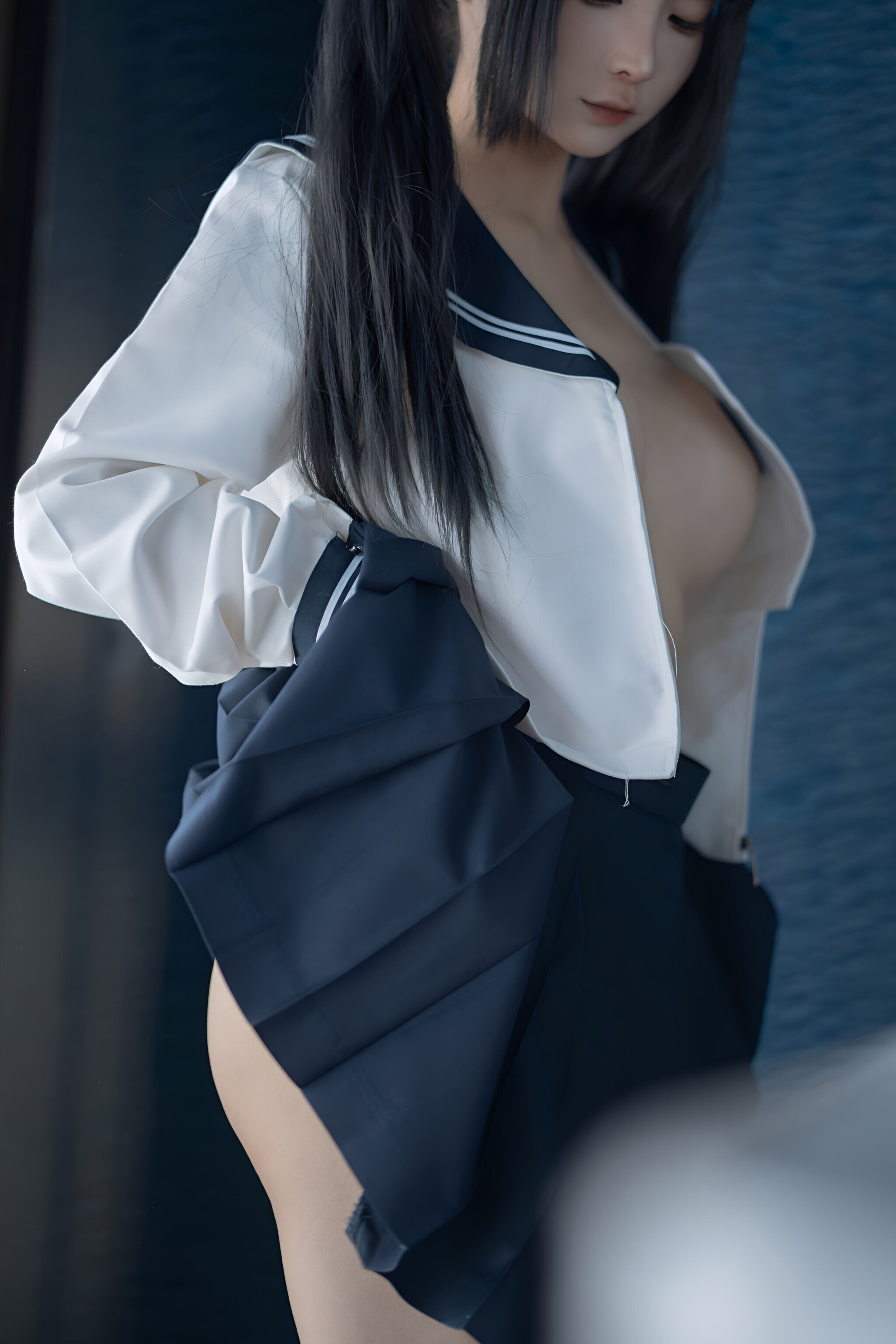 ชุดภาพยูนิฟอร์ม Chun Momo School Junior Part-Time Job 136P1V