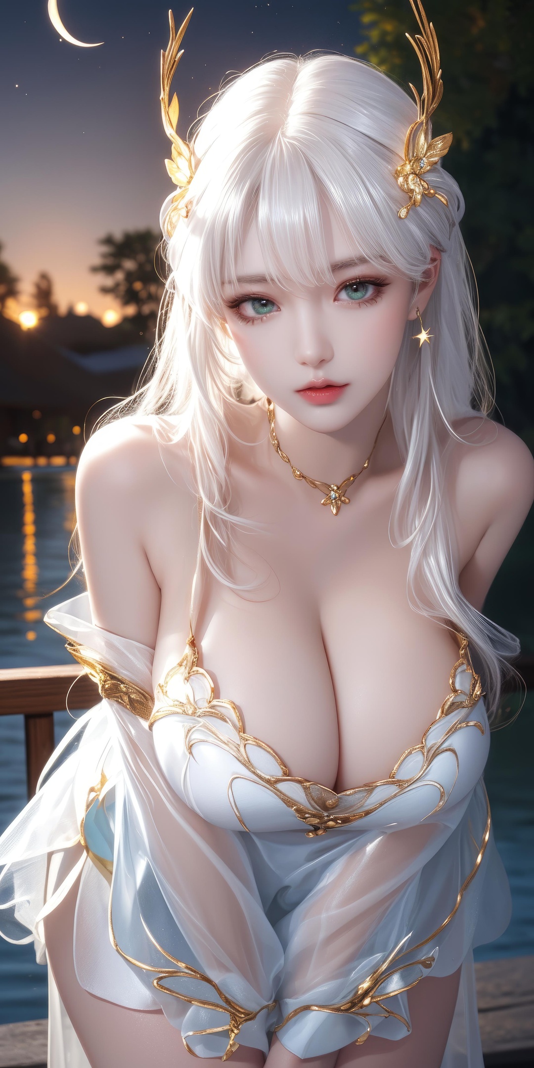 Cô Gái Anime Tạo Bởi AI - [拟真写实] 貂蝉 Vũ Nữ Tóc Tím Trong Đêm Hè Vàng, Bikini Đen, Đường May Mở, Cảm Giác Mạnh Mẽ 66P