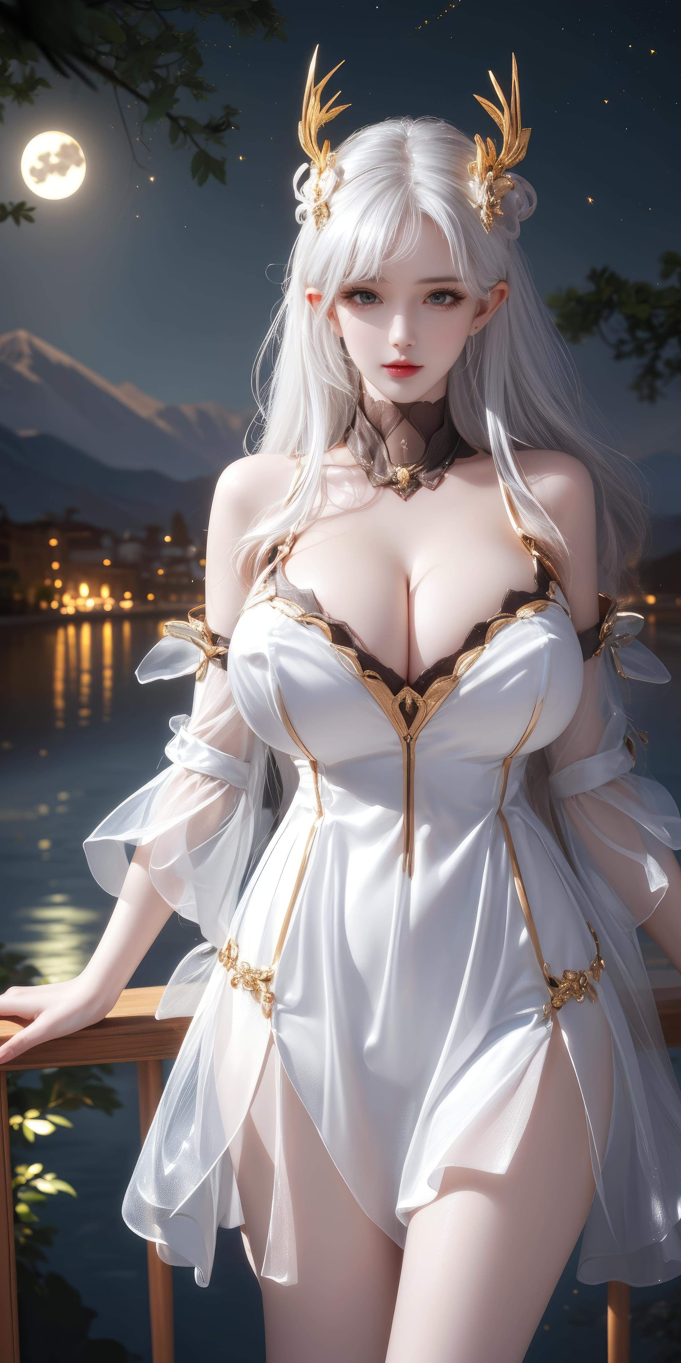 Cô Gái Anime Tạo Bởi AI - [拟真写实] 貂蝉 Vũ Nữ Tóc Tím Trong Đêm Hè Vàng, Bikini Đen, Đường May Mở, Cảm Giác Mạnh Mẽ 66P