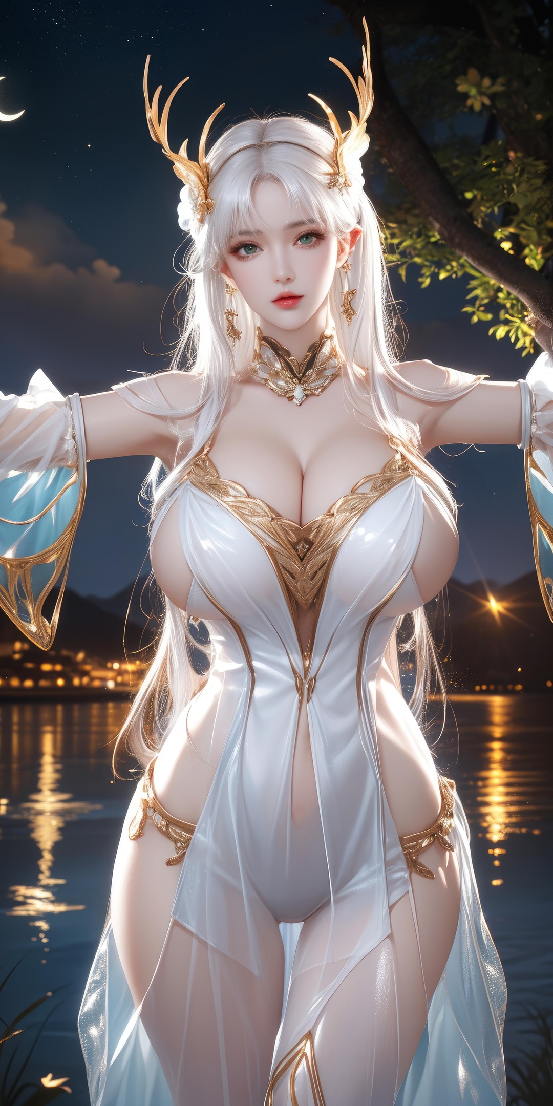 Cô Gái Anime Tạo Bởi AI - [拟真写实] 貂蝉 Vũ Nữ Tóc Tím Trong Đêm Hè Vàng, Bikini Đen, Đường May Mở, Cảm Giác Mạnh Mẽ 66P