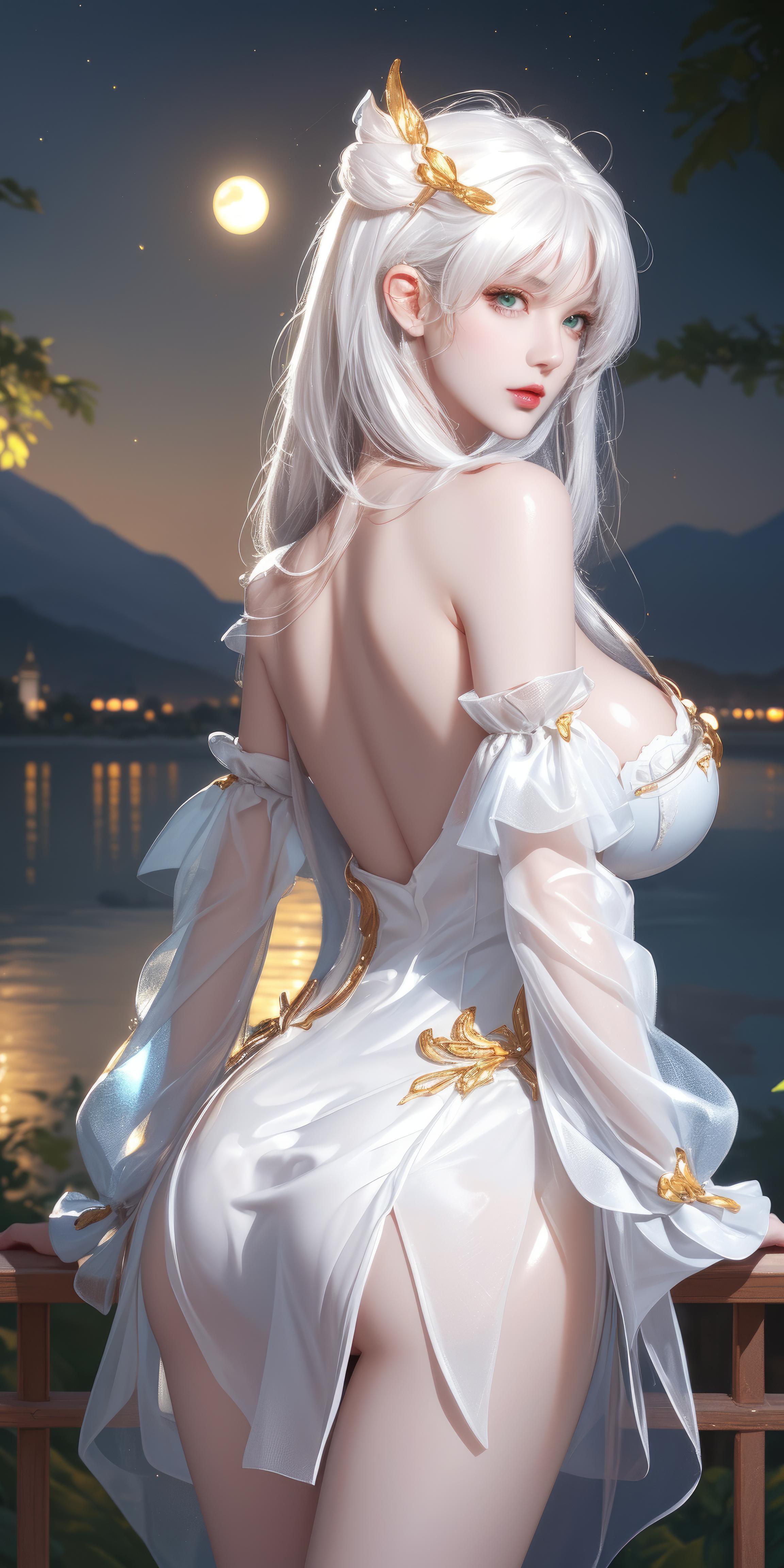 Cô Gái Anime Tạo Bởi AI - [拟真写实] 貂蝉 Vũ Nữ Tóc Tím Trong Đêm Hè Vàng, Bikini Đen, Đường May Mở, Cảm Giác Mạnh Mẽ 66P