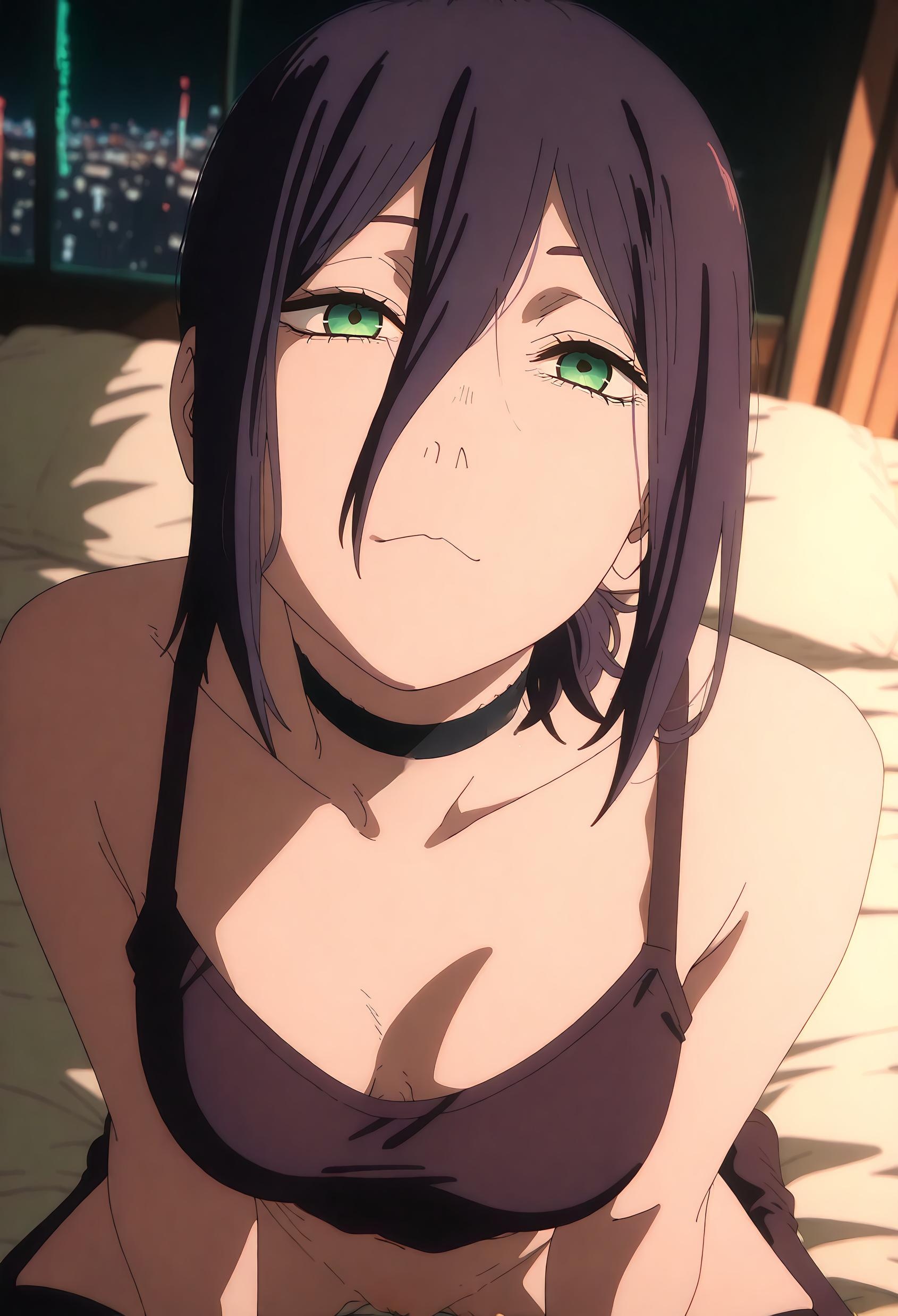 'Anime Girl Tạo Bởi AI - [2D] 蕾塞 Reze (Chainsaw Man) Nữ Sinh Tóc Tím, Bộ Đồng Phục Rách, Đồ Lót Đen, Cảm Giác Cực Đỉnh 66P'