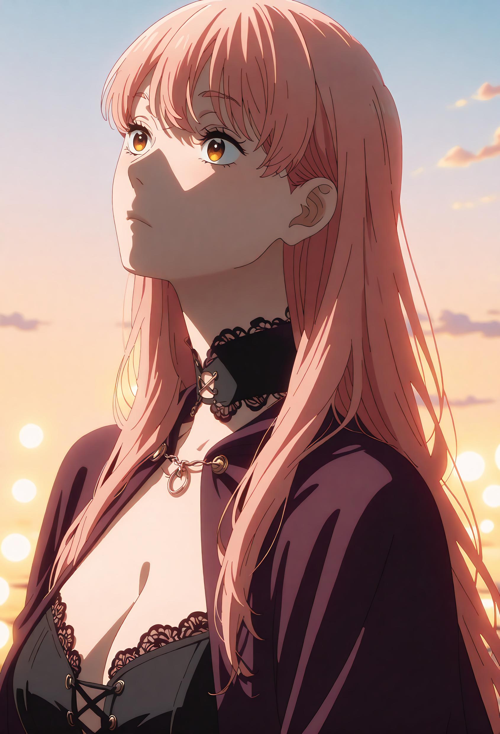 Cô Gái Anime Tạo Bởi AI - [2D] 桃濑成海 Narumi Momose (Wotakoi) Cô Nữ Sinh Tóc Đen Trong Đồng Phục, Tất Đen Mở, Gợi Cảm 37P