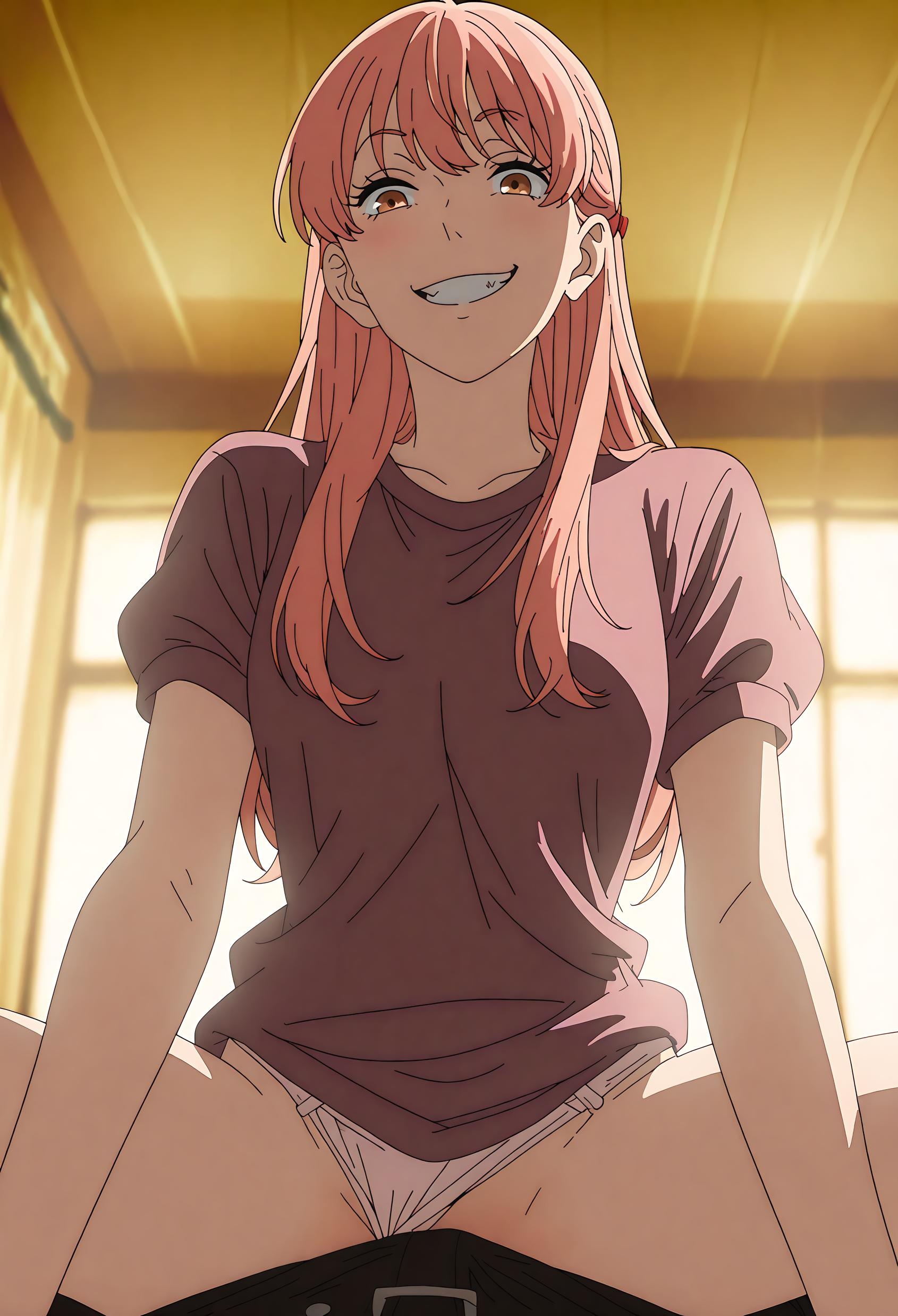 Cô Gái Anime Tạo Bởi AI - [2D] 桃濑成海 Narumi Momose (Wotakoi) Cô Nữ Sinh Tóc Đen Trong Đồng Phục, Tất Đen Mở, Gợi Cảm 37P