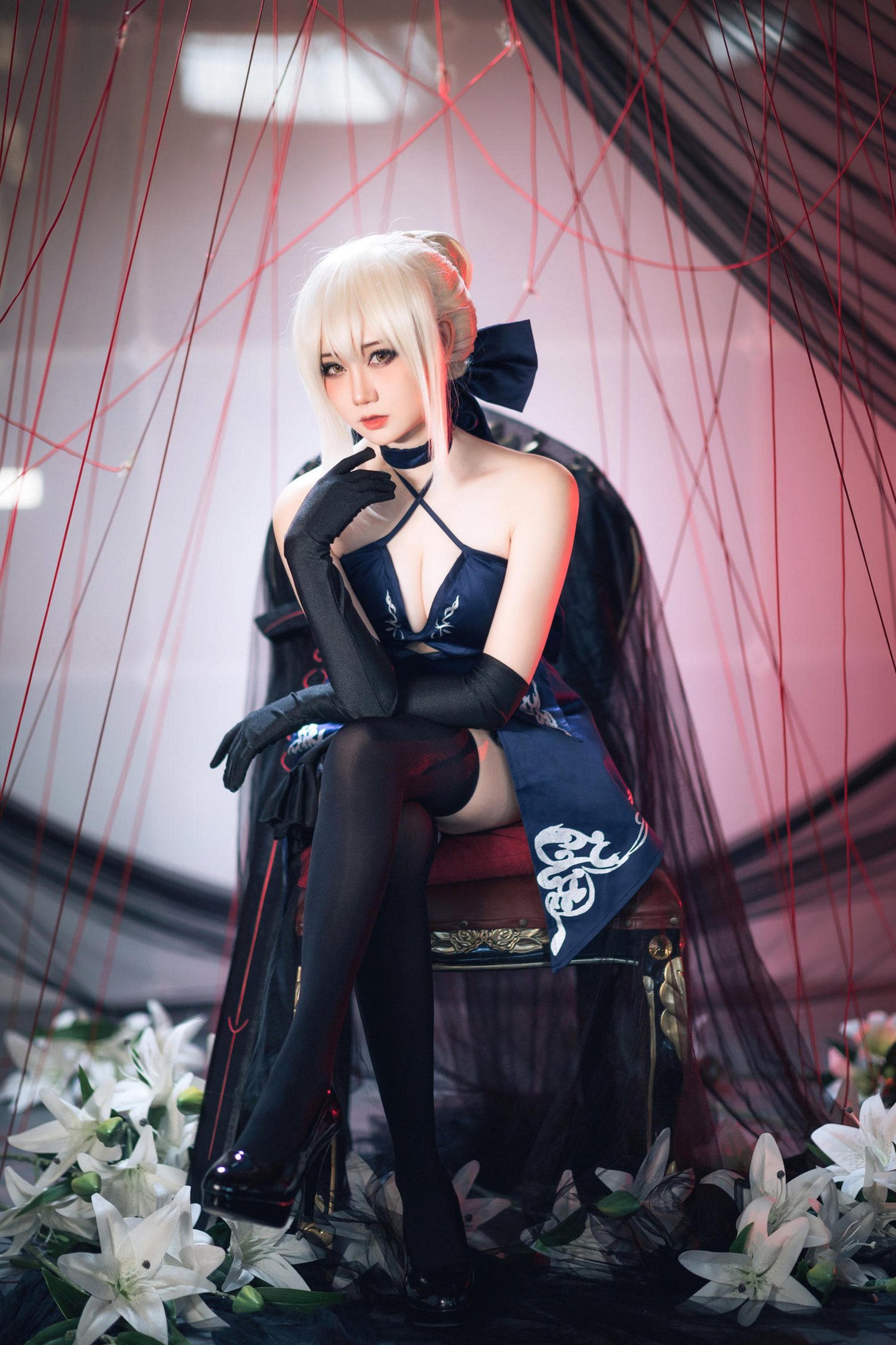 '[cosplay] Mén Mén Thán - cos Black Jeanne d'Arc: Thực Tế Hóa Nữ Thần Báo Thù Rồng, Xé Rách Áo Dài, Ngực Khủng, Tất Đen Mở Đường, Sa Ngã Tột Độ, Không Chỉnh Sửa 72P'
