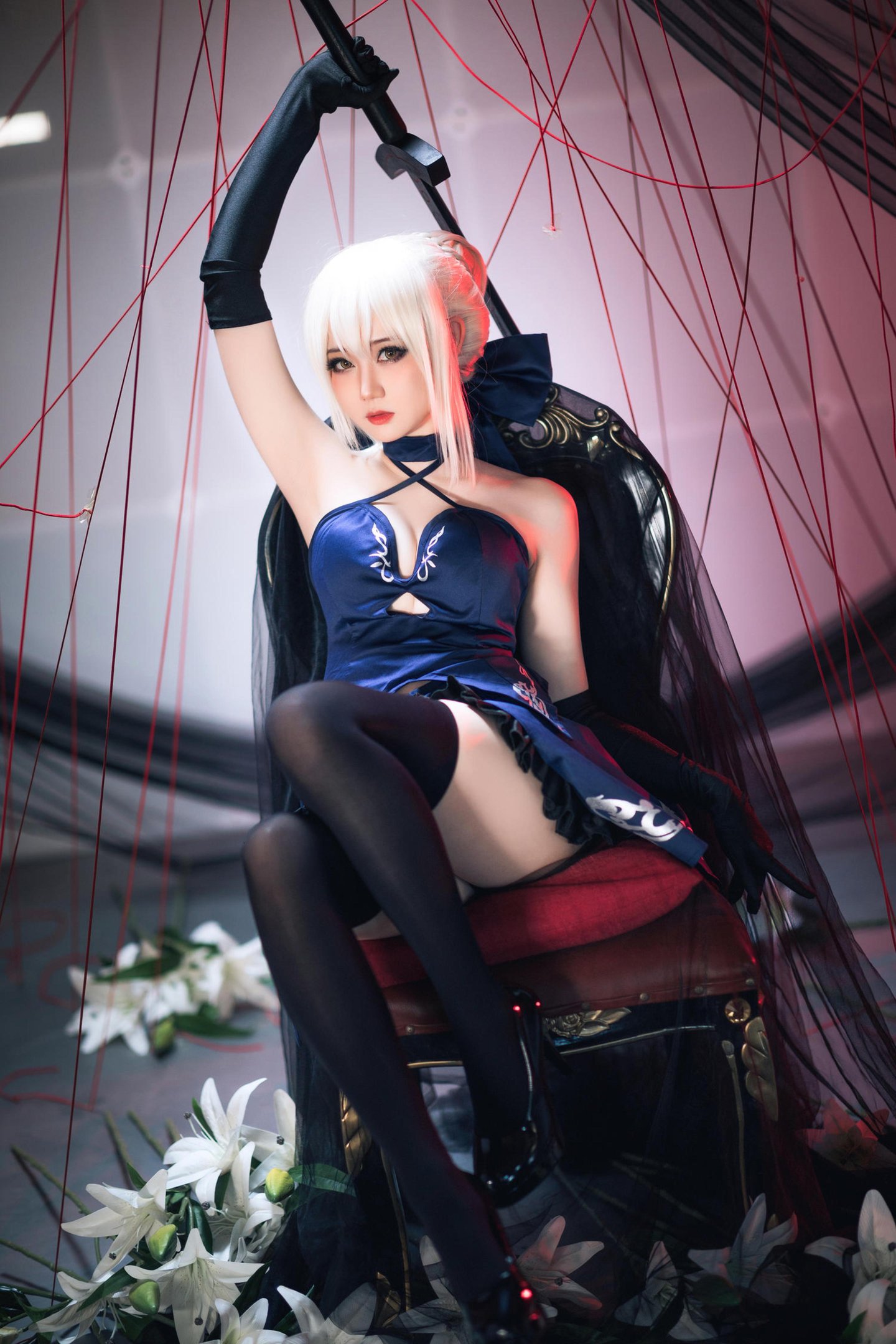 '[cosplay] Mén Mén Thán - cos Black Jeanne d'Arc: Thực Tế Hóa Nữ Thần Báo Thù Rồng, Xé Rách Áo Dài, Ngực Khủng, Tất Đen Mở Đường, Sa Ngã Tột Độ, Không Chỉnh Sửa 72P'