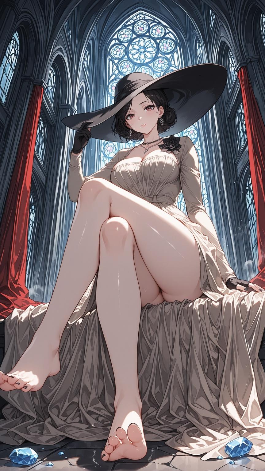 Cô Gái Anime Tạo Ra Bằng AI - [3D] 阿尔茜娜·德米特雷斯库: Sinh Hóa Nguy Cơ 8 - Nữ Quý Tộc Ma Cà Rồng Tóc Đen, Cám Dỗ Sa Ngã Tại Yến Tiệc Lâu Đài Dưới Ánh Trăng, 52P