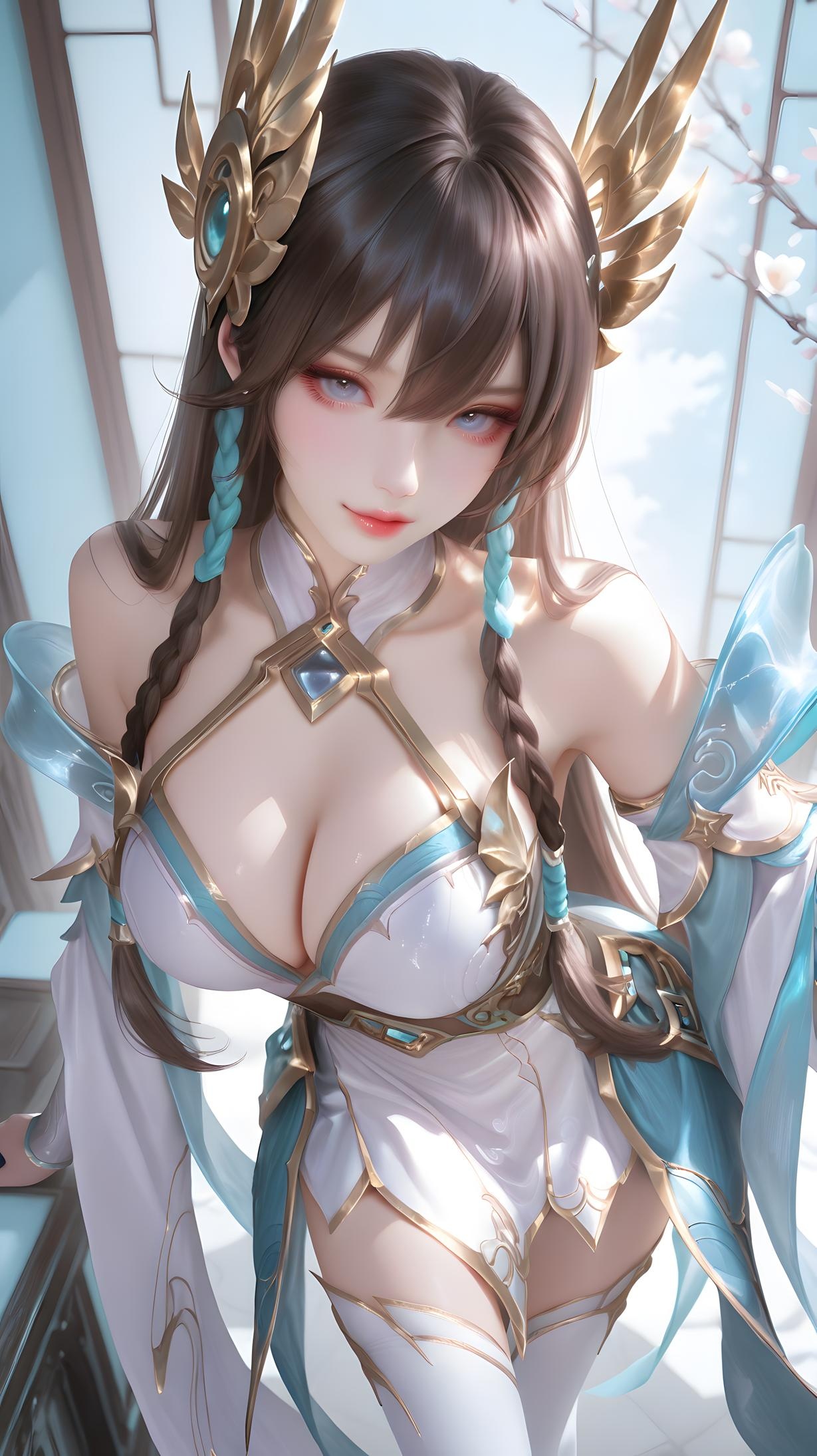 'Anime Girl Tạo Bởi AI - Irelia: Áo Dài Trắng Tóc Xoăn Mắt Xanh Ngực Lớn Nhiều Nhân Vật Học Sinh Y Tá Người Hầu Áo Tắm Thể Thao Da Trong Suốt Tạp Dề Khỏa Thân Liên Minh Huyền Thoại 143P'