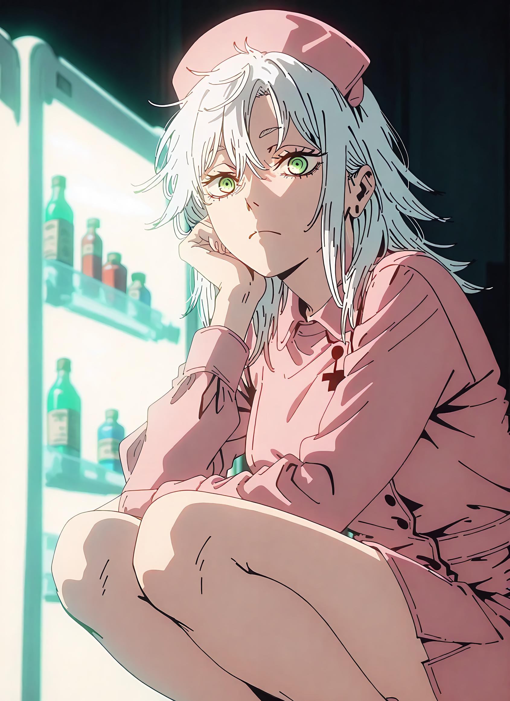 AI สร้างอนิเมะสาว - Fami: 電鋸人恶魔少女 ผิวขาวสะอาดกับสะโพกยกสูงเผยให้เห็นรูปร่างเซ็กซี่ 71P