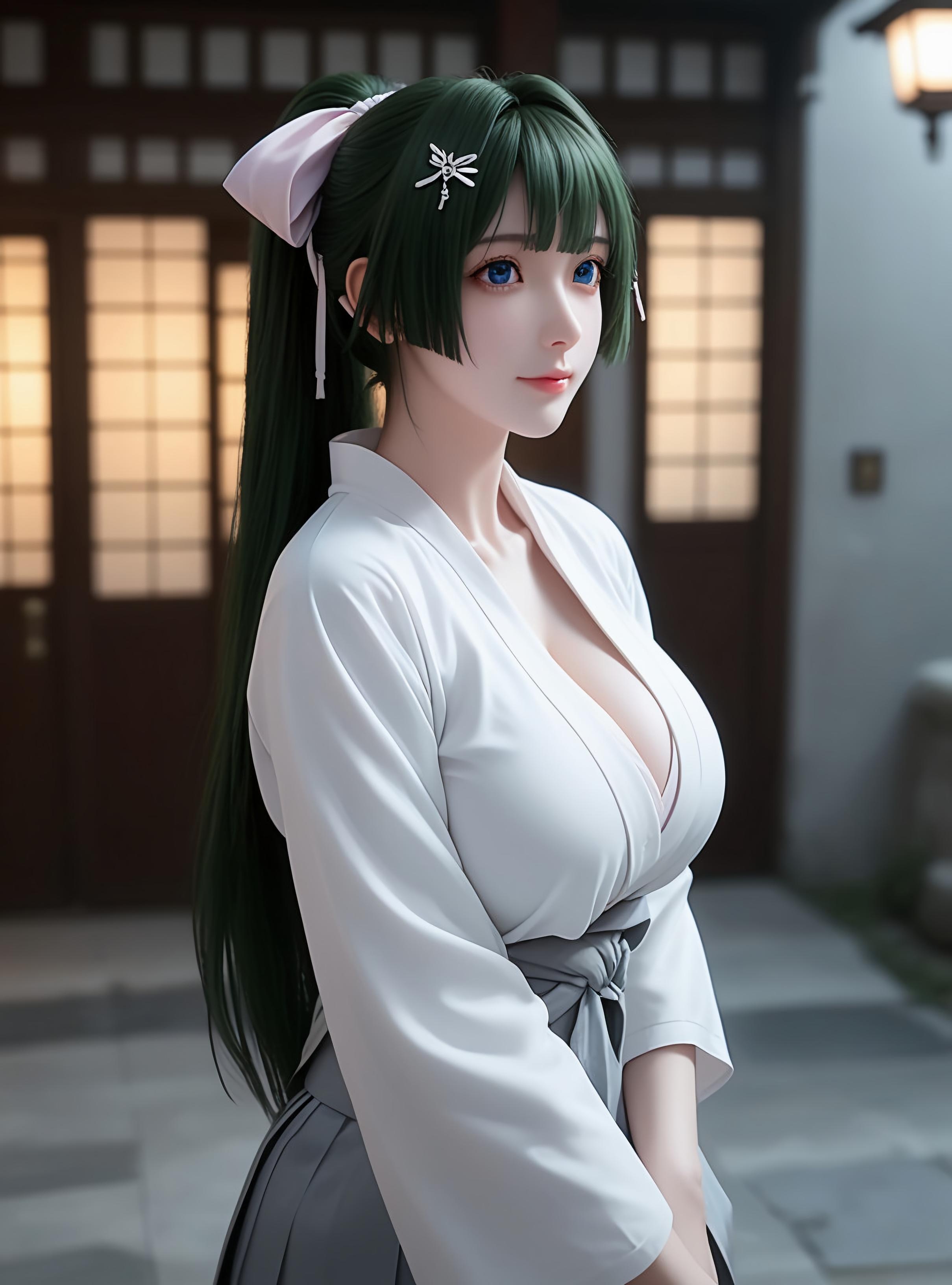 AI สร้างอนิเมะสาว - Yomogi Emarl: ผิวขาวเนียน รูปร่างเพอร์เฟค ชุดรัดรูปสุดเซ็กซี่ 87P
