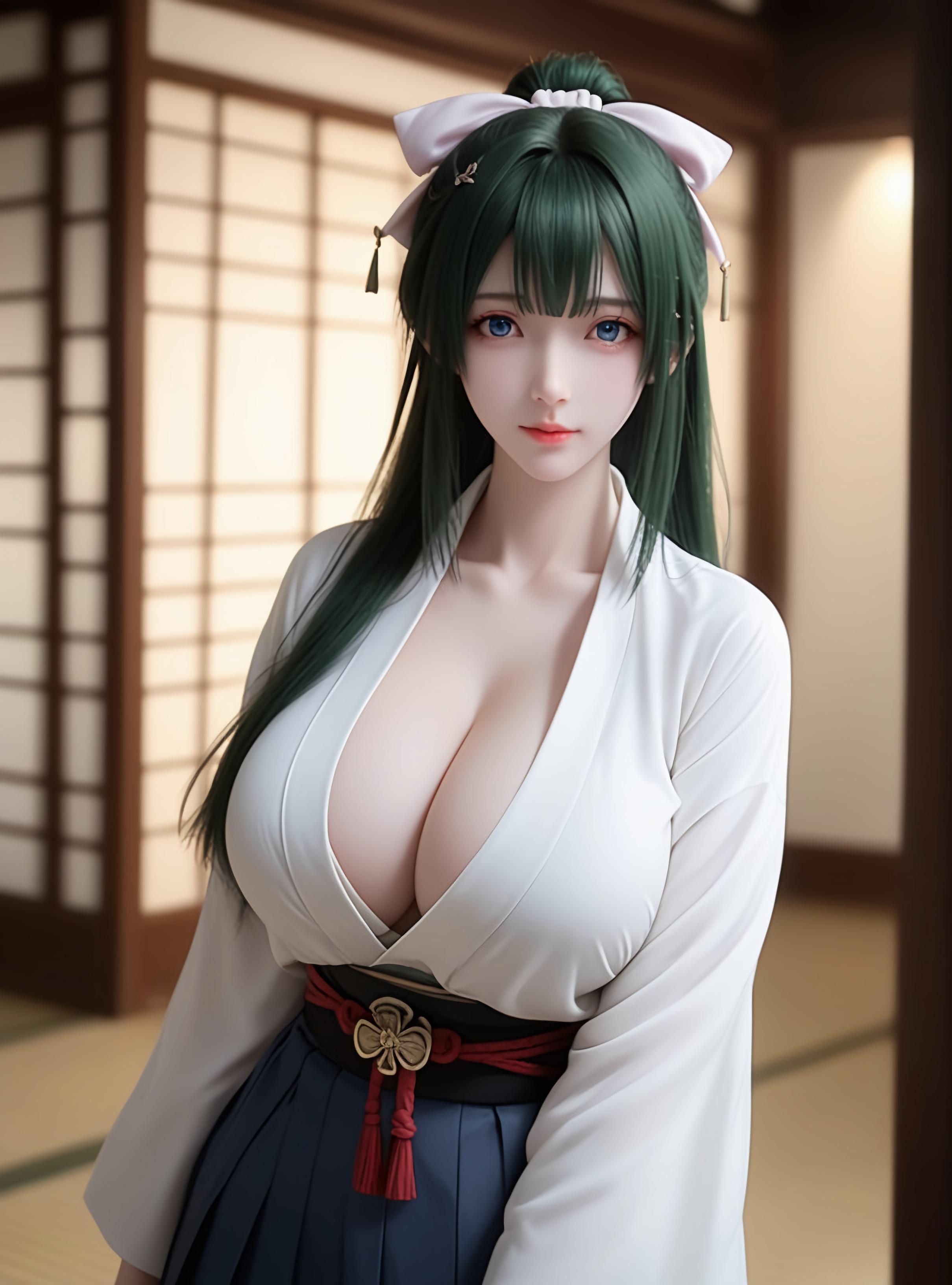 AI สร้างอนิเมะสาว - Yomogi Emarl: ผิวขาวเนียน รูปร่างเพอร์เฟค ชุดรัดรูปสุดเซ็กซี่ 87P