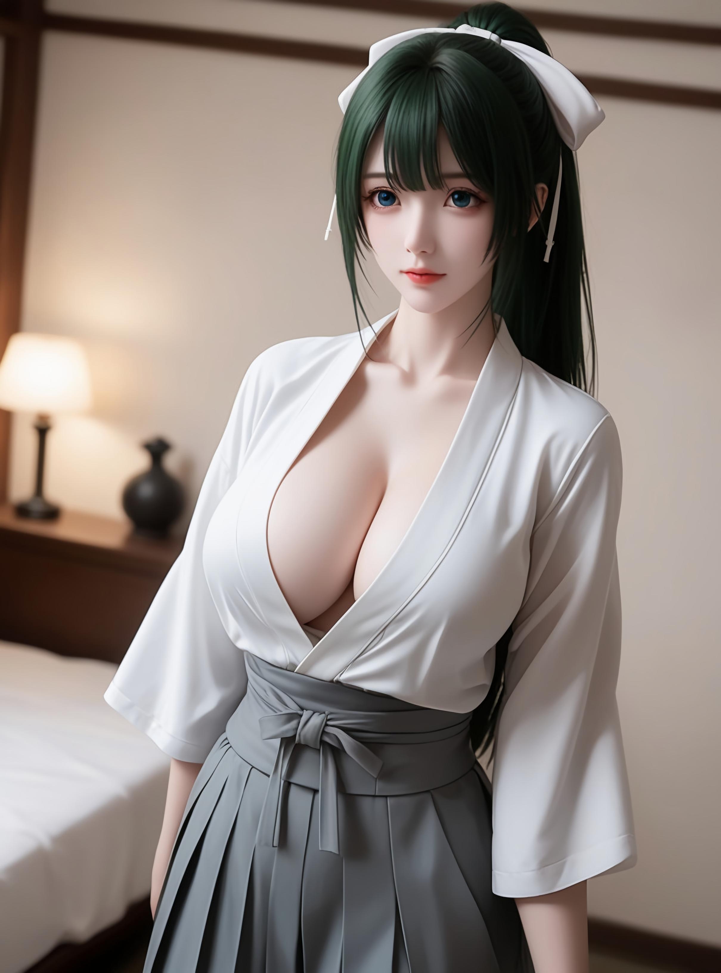 AI สร้างอนิเมะสาว - Yomogi Emarl: ผิวขาวเนียน รูปร่างเพอร์เฟค ชุดรัดรูปสุดเซ็กซี่ 87P