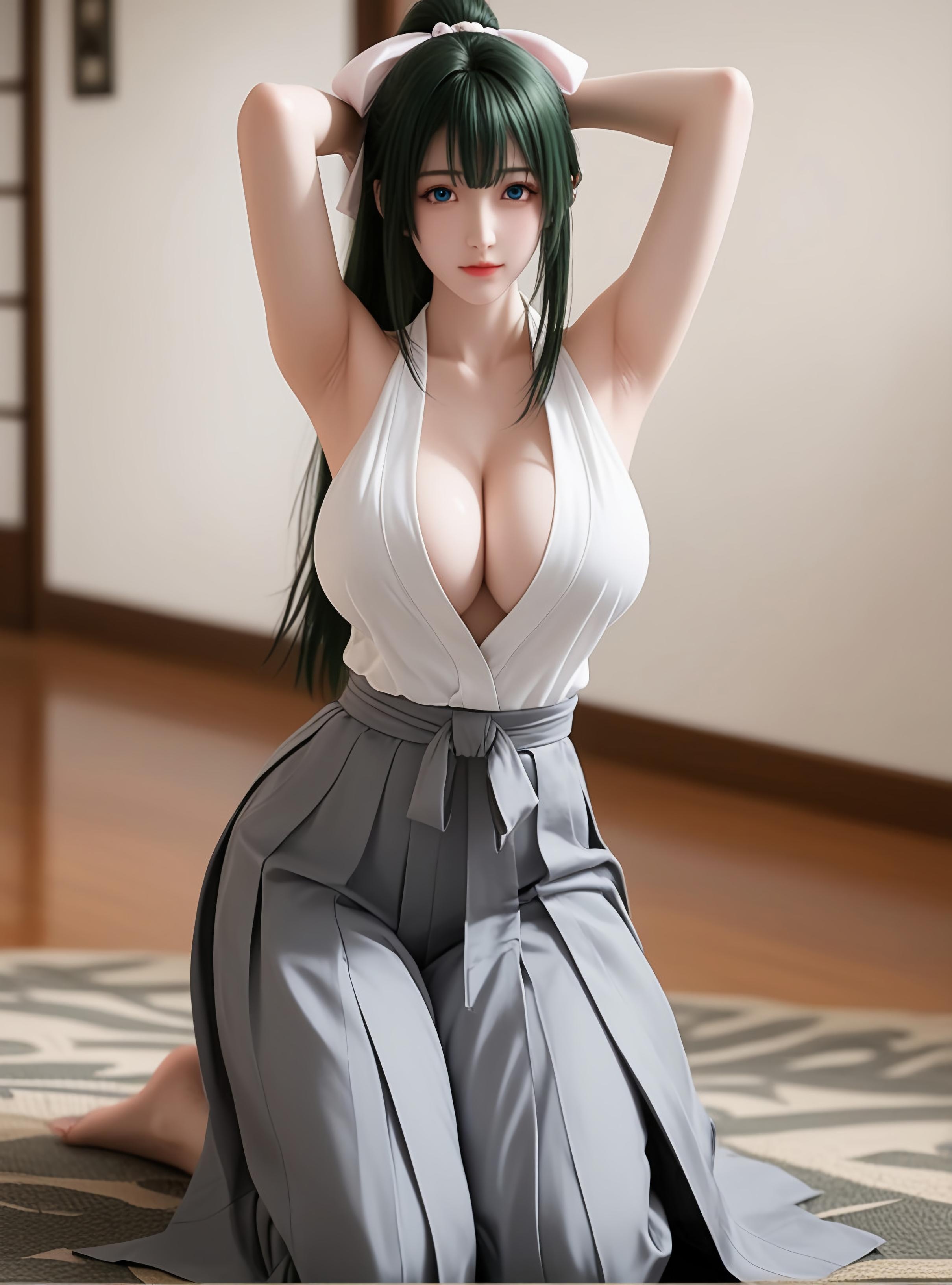 AI สร้างอนิเมะสาว - Yomogi Emarl: ผิวขาวเนียน รูปร่างเพอร์เฟค ชุดรัดรูปสุดเซ็กซี่ 87P