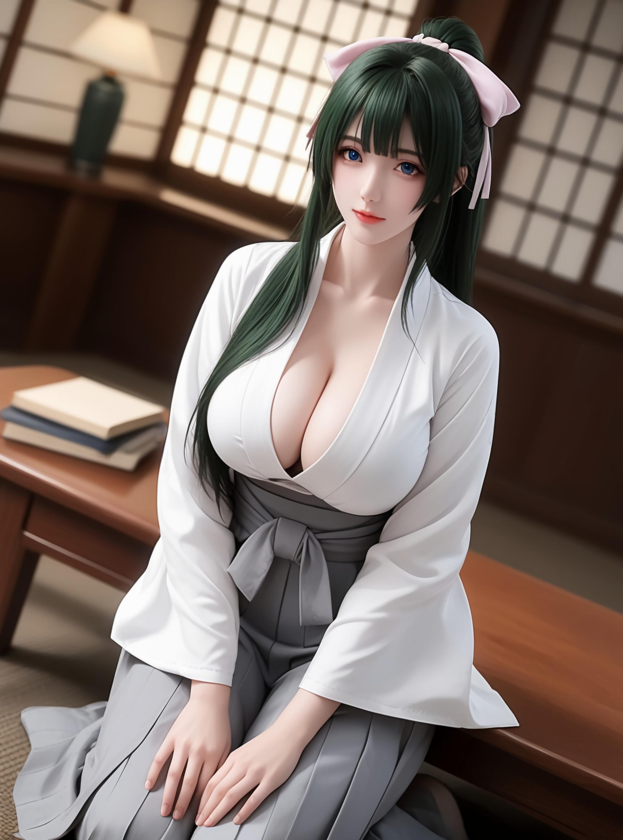 AI สร้างอนิเมะสาว - Yomogi Emarl: ผิวขาวเนียน รูปร่างเพอร์เฟค ชุดรัดรูปสุดเซ็กซี่ 87P