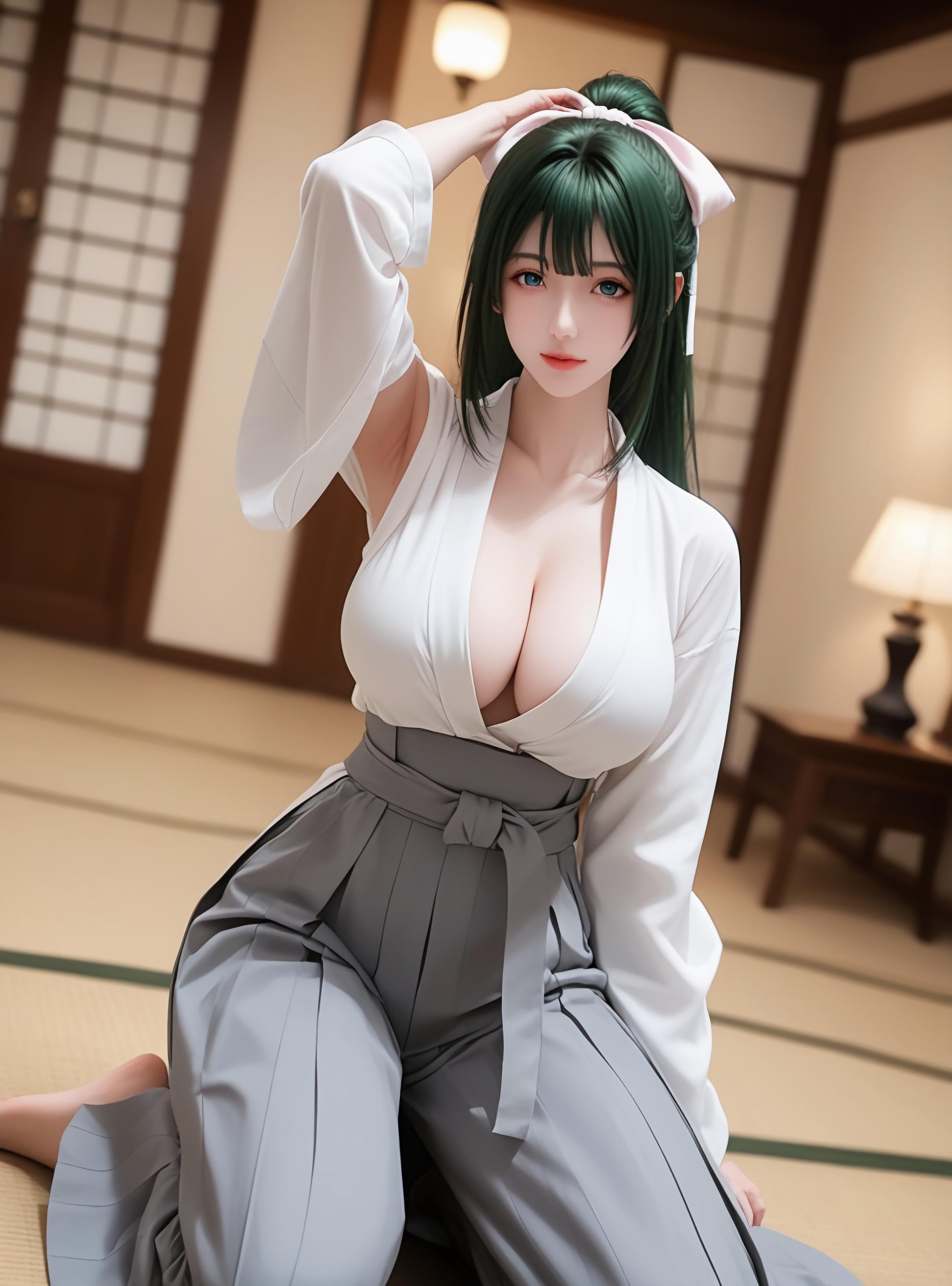 AI สร้างอนิเมะสาว - Yomogi Emarl: ผิวขาวเนียน รูปร่างเพอร์เฟค ชุดรัดรูปสุดเซ็กซี่ 87P