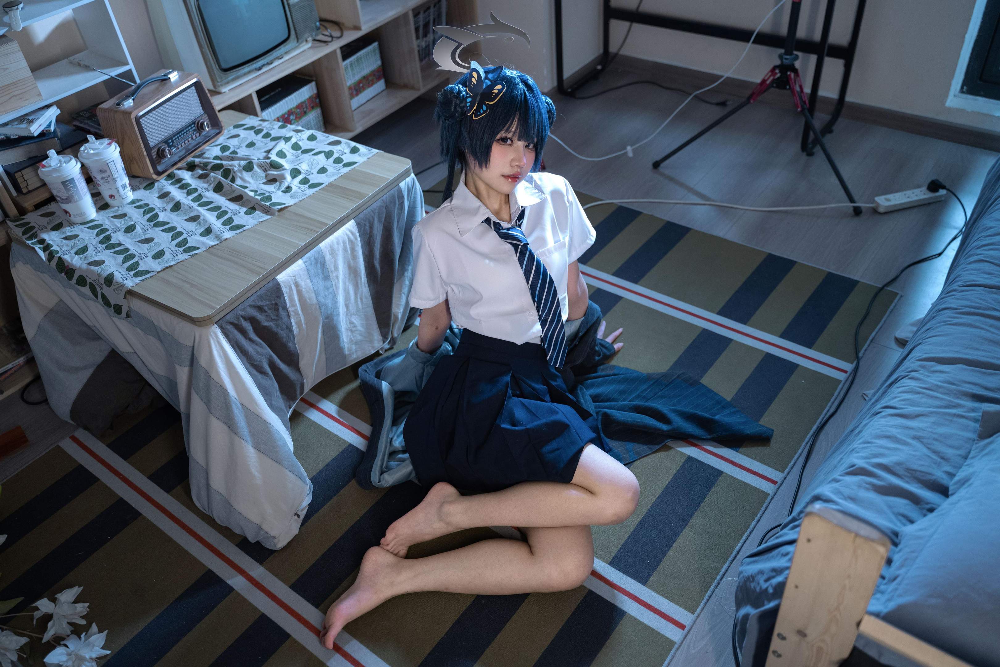 costume hóa] 清水凪 - 龙华妃咲JK: Tái hiện trang phục JK, phong cách học đường và khí chất nhân vật, cảm giác thường nhật và không gian nhân vật trong bố cục đơn giản 52P