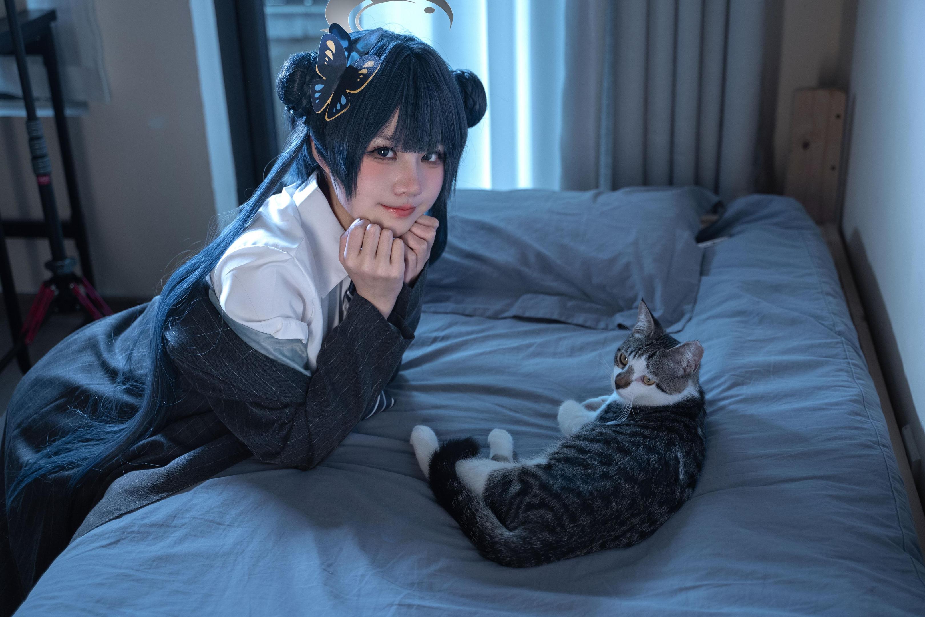 costume hóa] 清水凪 - 龙华妃咲JK: Tái hiện trang phục JK, phong cách học đường và khí chất nhân vật, cảm giác thường nhật và không gian nhân vật trong bố cục đơn giản 52P