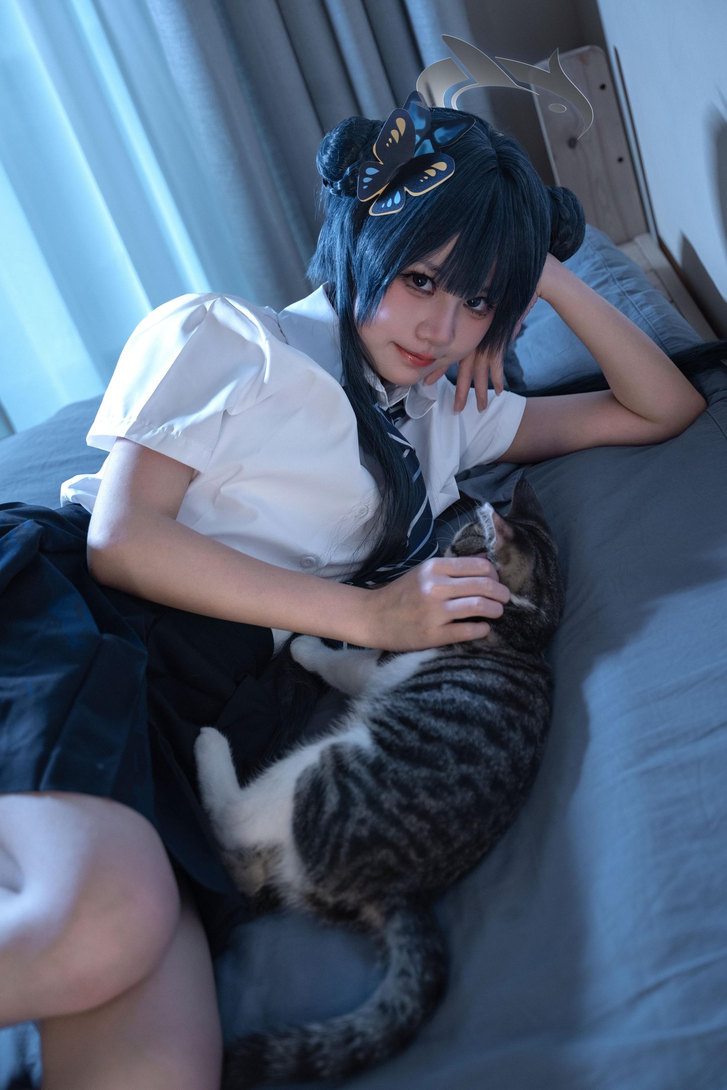 costume hóa] 清水凪 - 龙华妃咲JK: Tái hiện trang phục JK, phong cách học đường và khí chất nhân vật, cảm giác thường nhật và không gian nhân vật trong bố cục đơn giản 52P