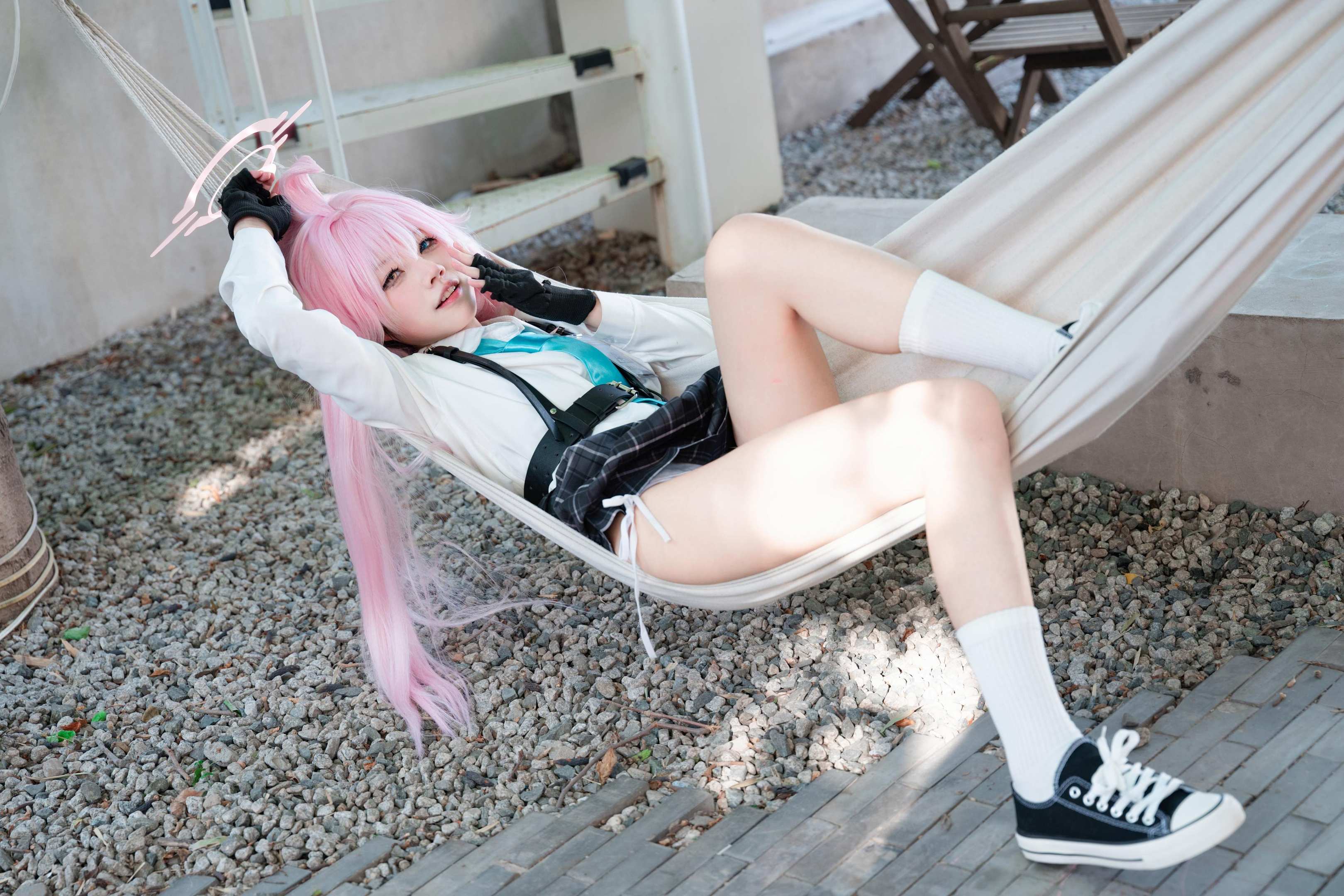 '[cosplay] 清水凪 - cos 小鸟游星野: Nữ sinh JK trong Đột Kích Xanh, chân dài quyến rũ, không chỉnh sửa 88P'