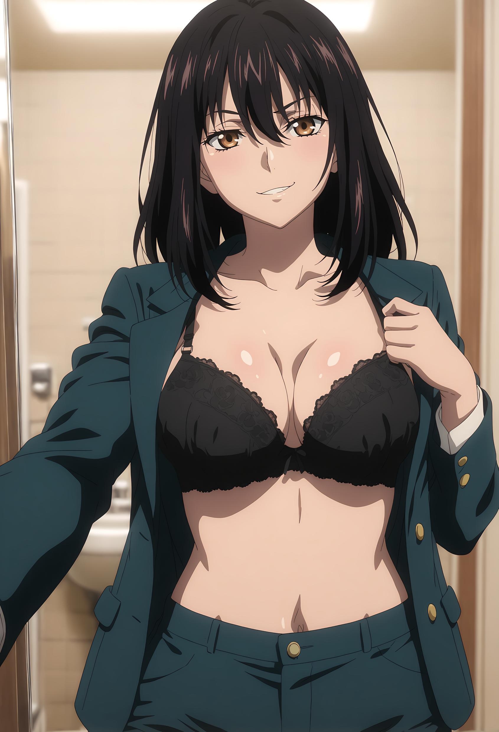 AI Generated Anime Girl - 姬柊雪菜：噬血狂袭白虎少女 撩人姿势下低胸装展现性感诱惑 102P