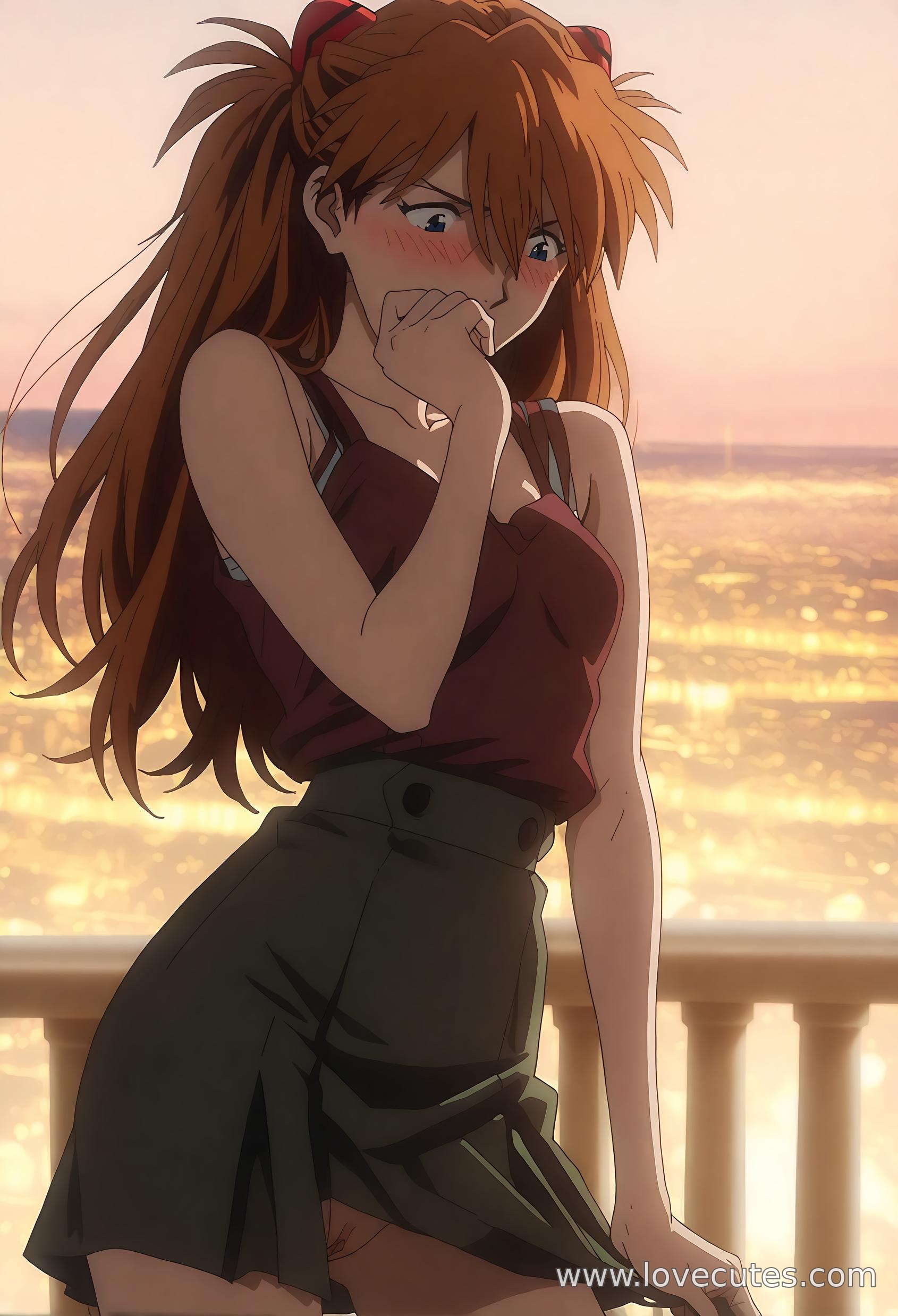AI Generated Anime Girl - 惣流·明日香：新世纪福音战士白虎少女 湿身撩人姿势展现极致诱惑 71P