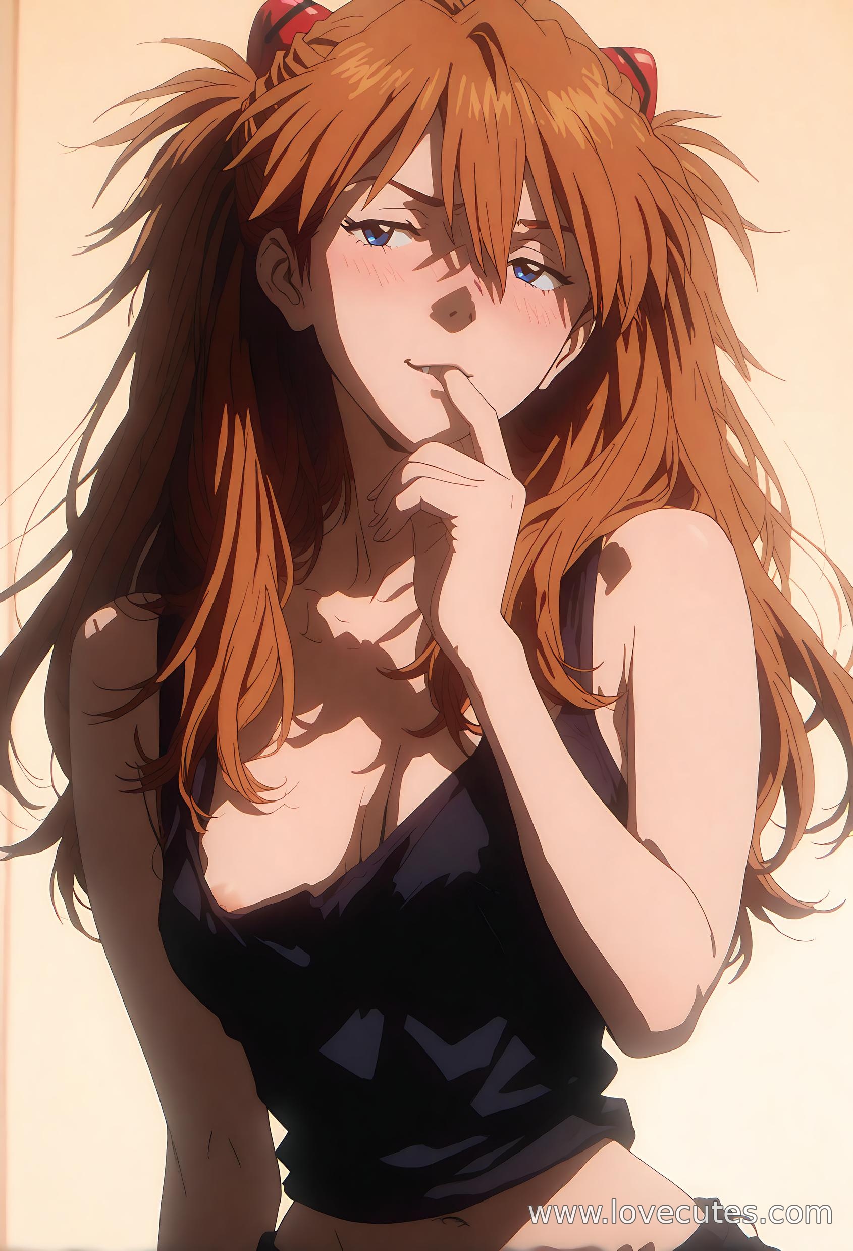 AI Generated Anime Girl - 惣流·明日香：新世纪福音战士白虎少女 湿身撩人姿势展现极致诱惑 71P
