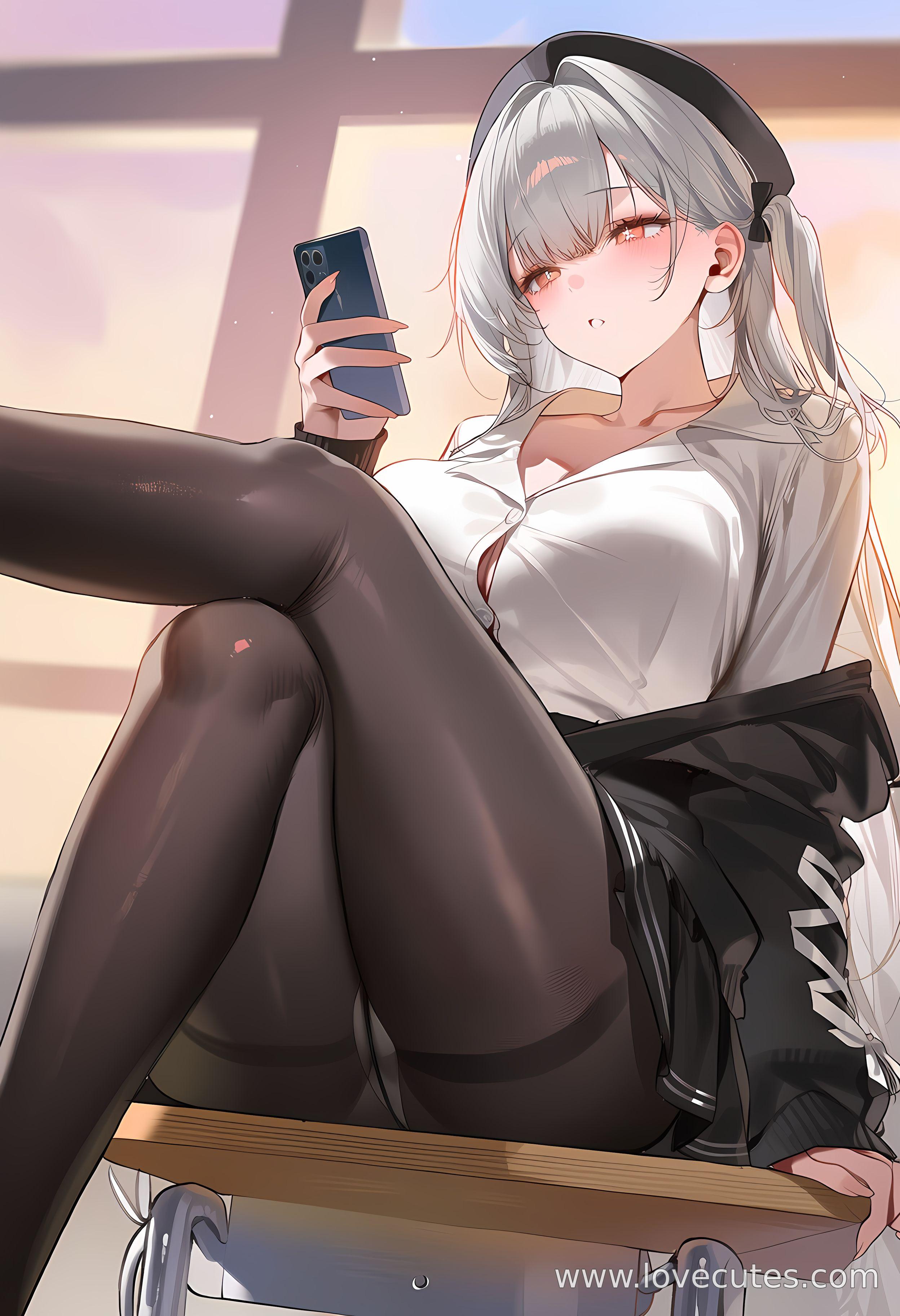 AI Generated Anime Girl - 斯库拉：明日方舟深海少女 湿身白虎下撩人姿势展现极致诱惑 386P